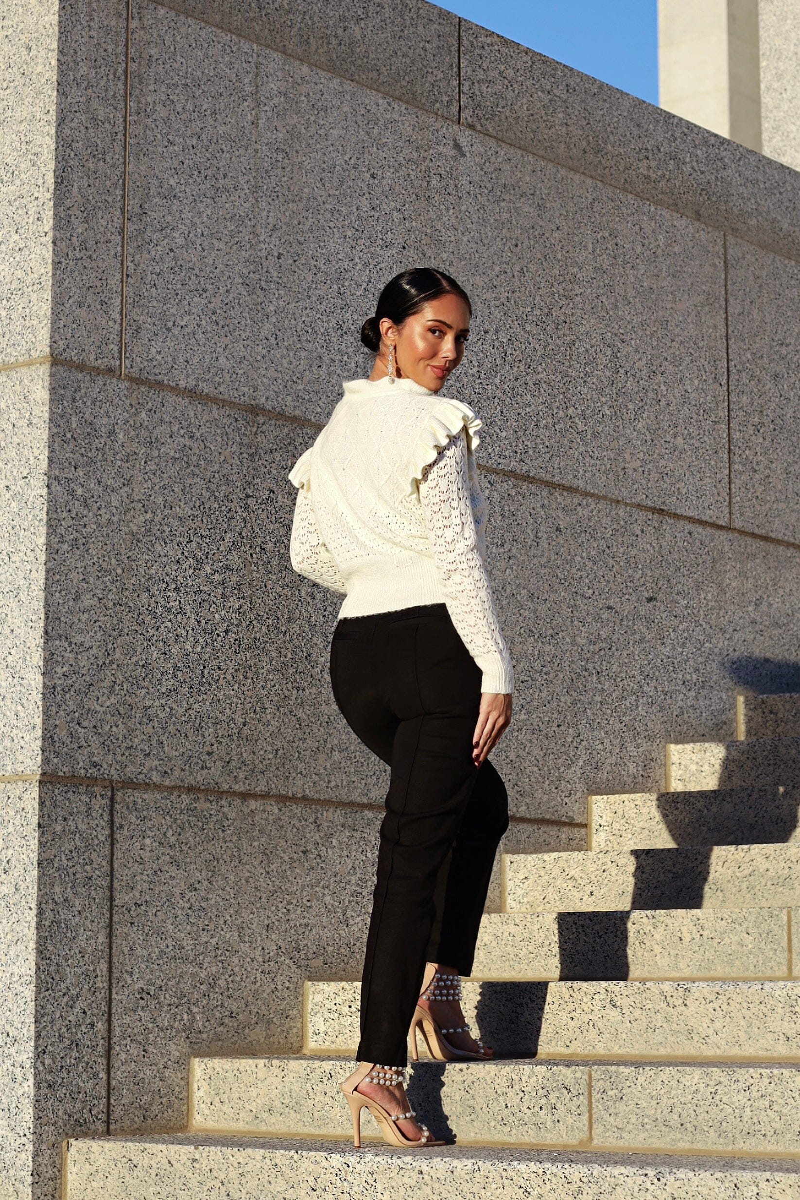 Here For The Frills Crochet Cardigan Tops vendor-unknown 