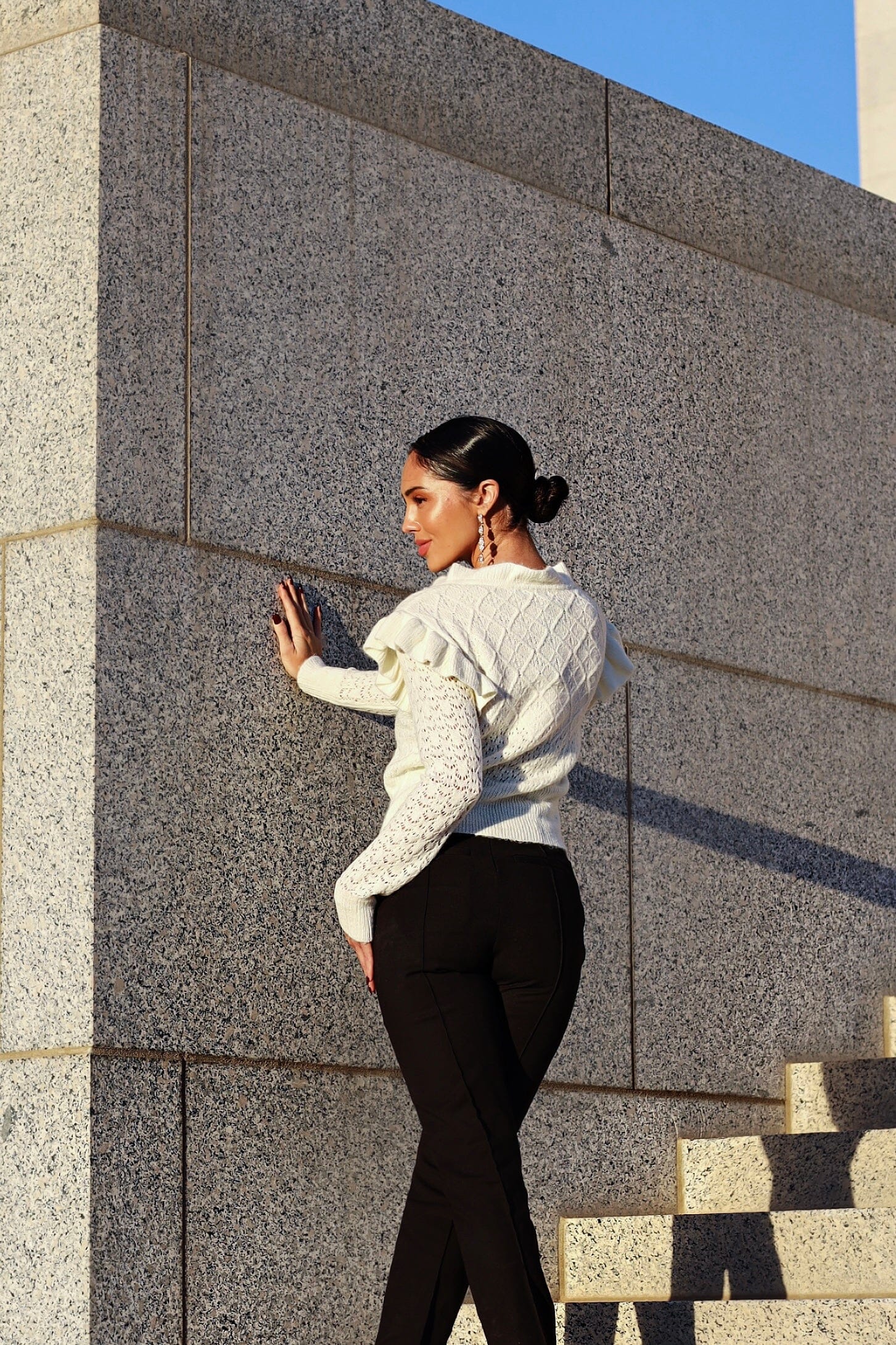 Here For The Frills Crochet Cardigan Tops vendor-unknown 