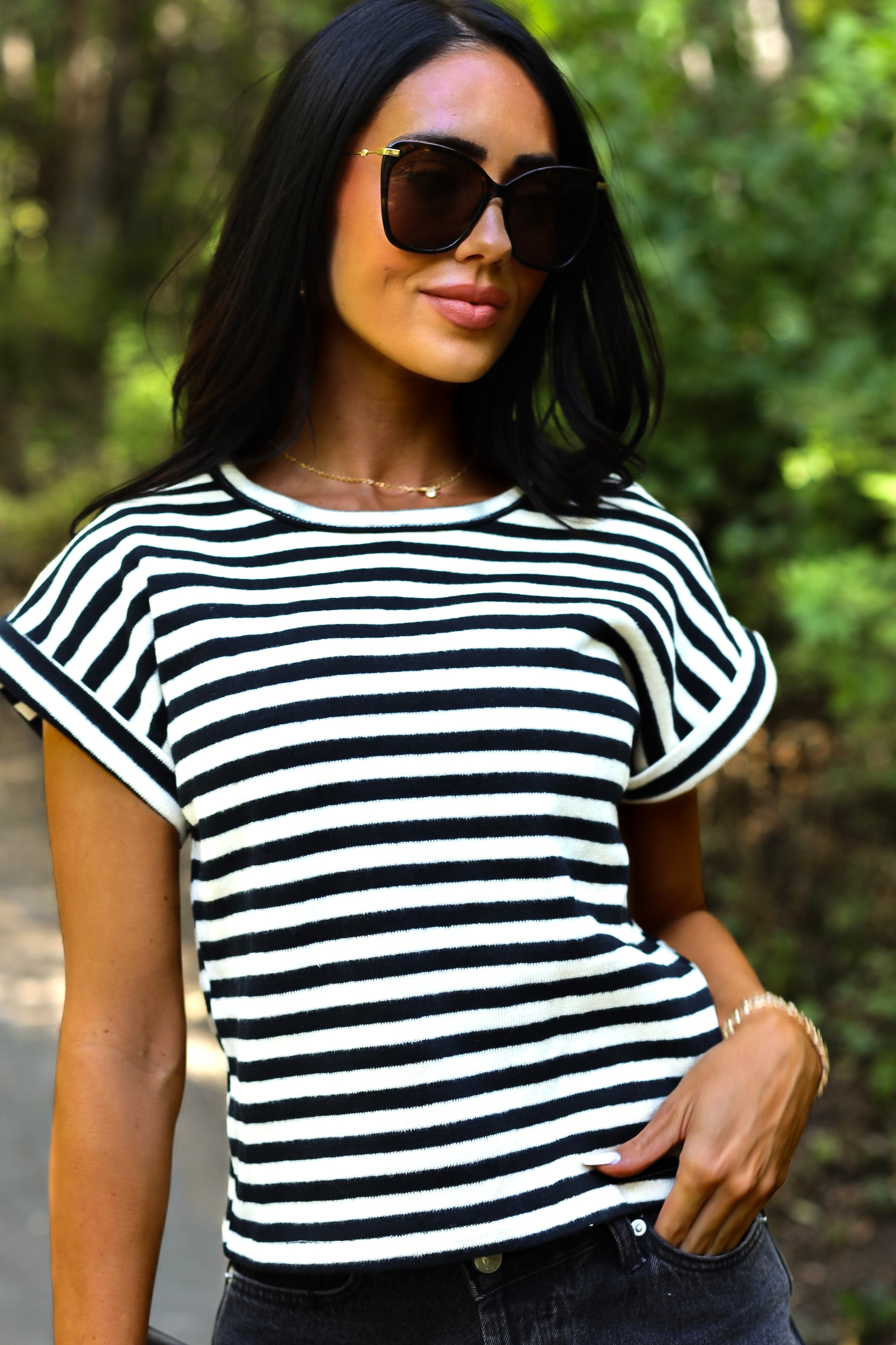 Good Vibes Boxy Knit Top