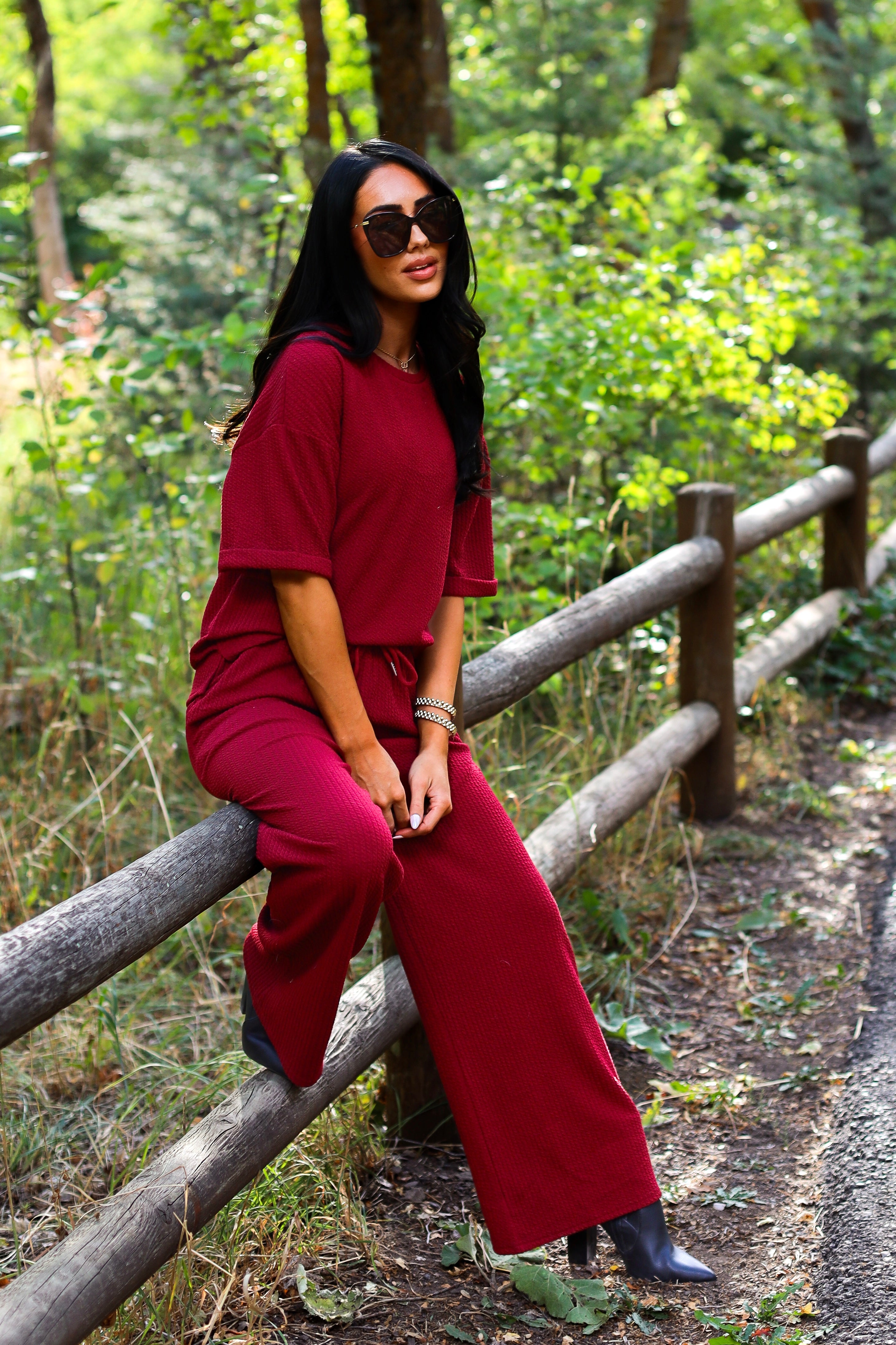 All That Class Textured Pants