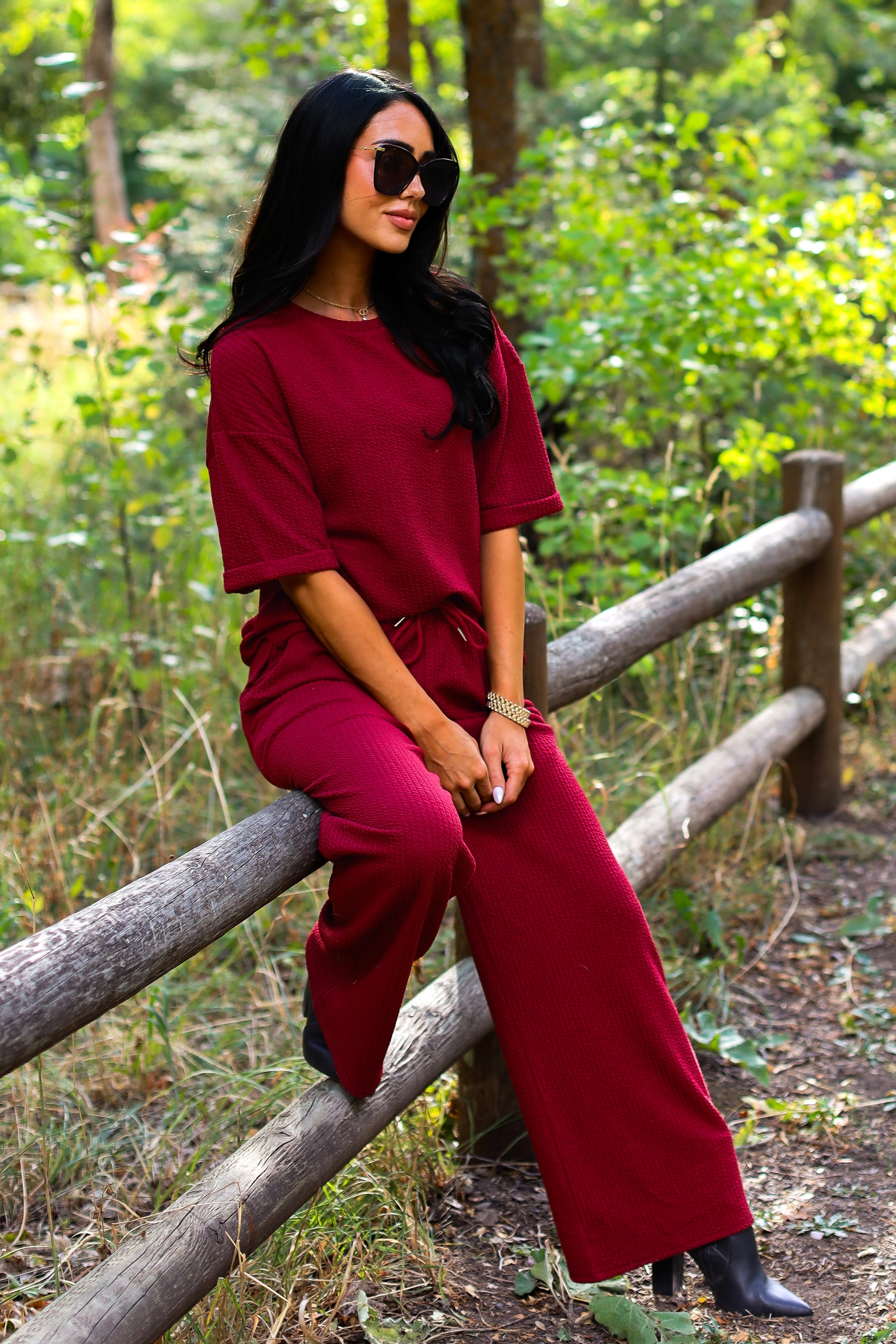 All That Class Textured Pants