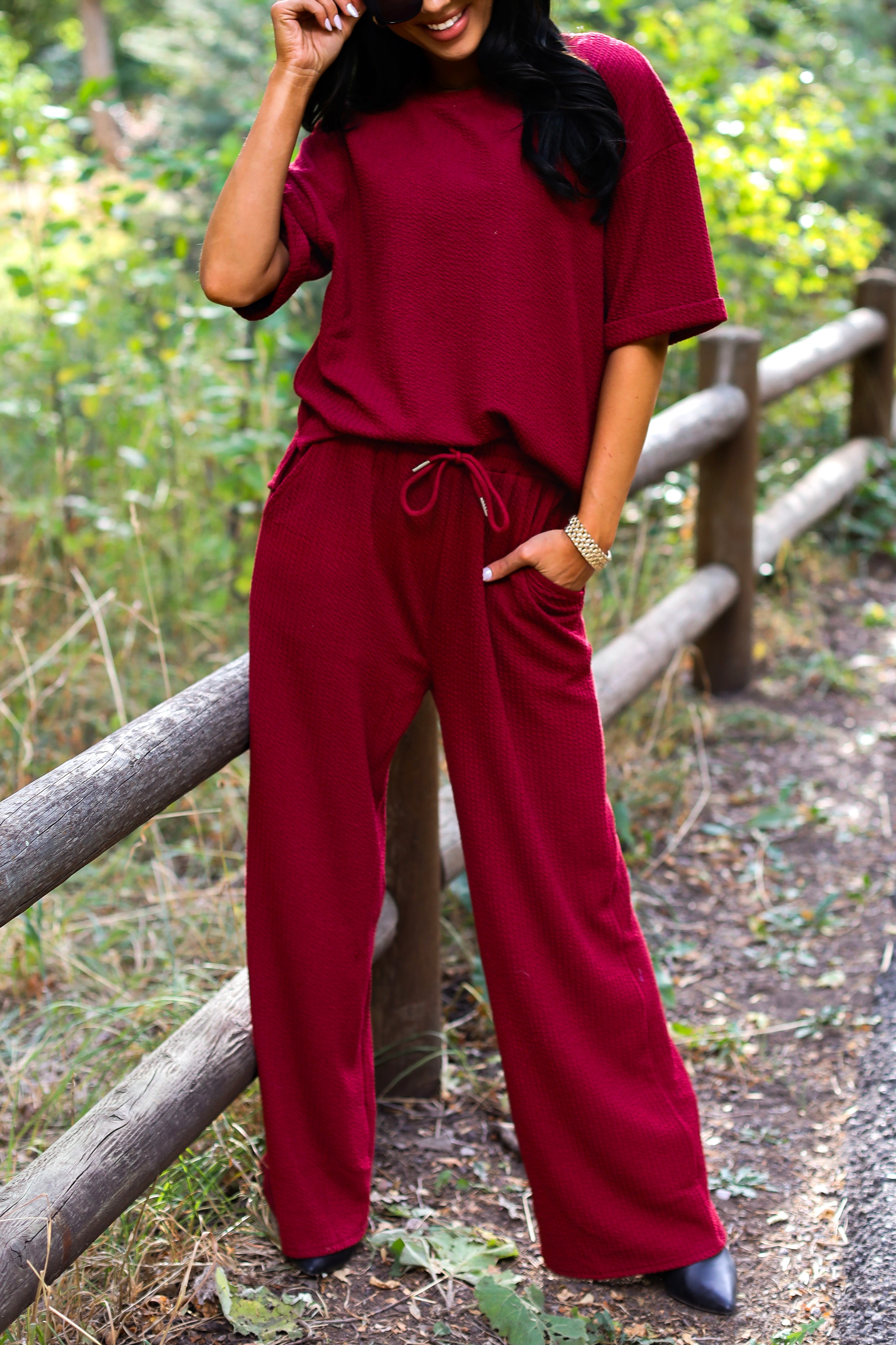 All That Class Textured Pants