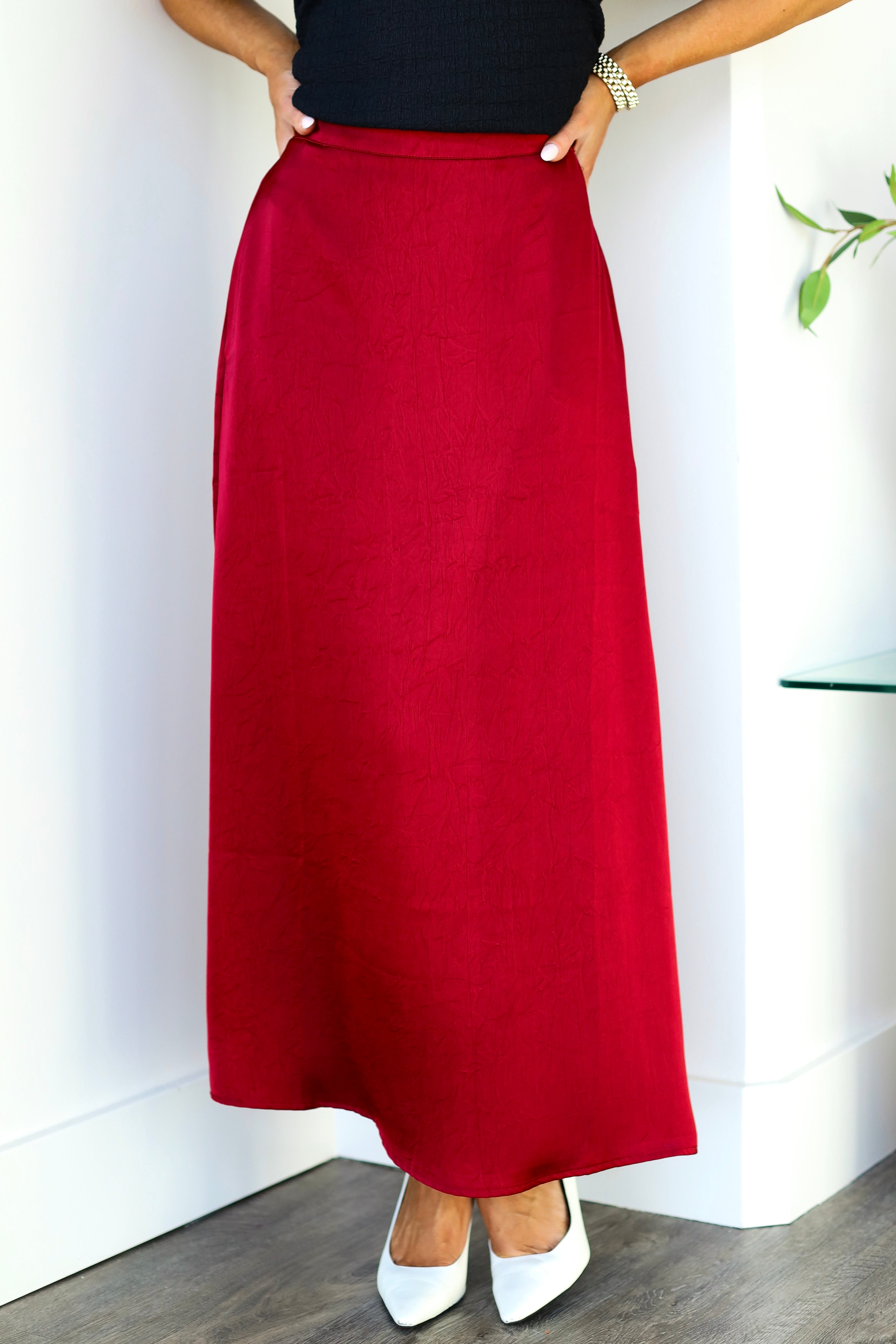 Always Prepared Silk Maxi Skirt