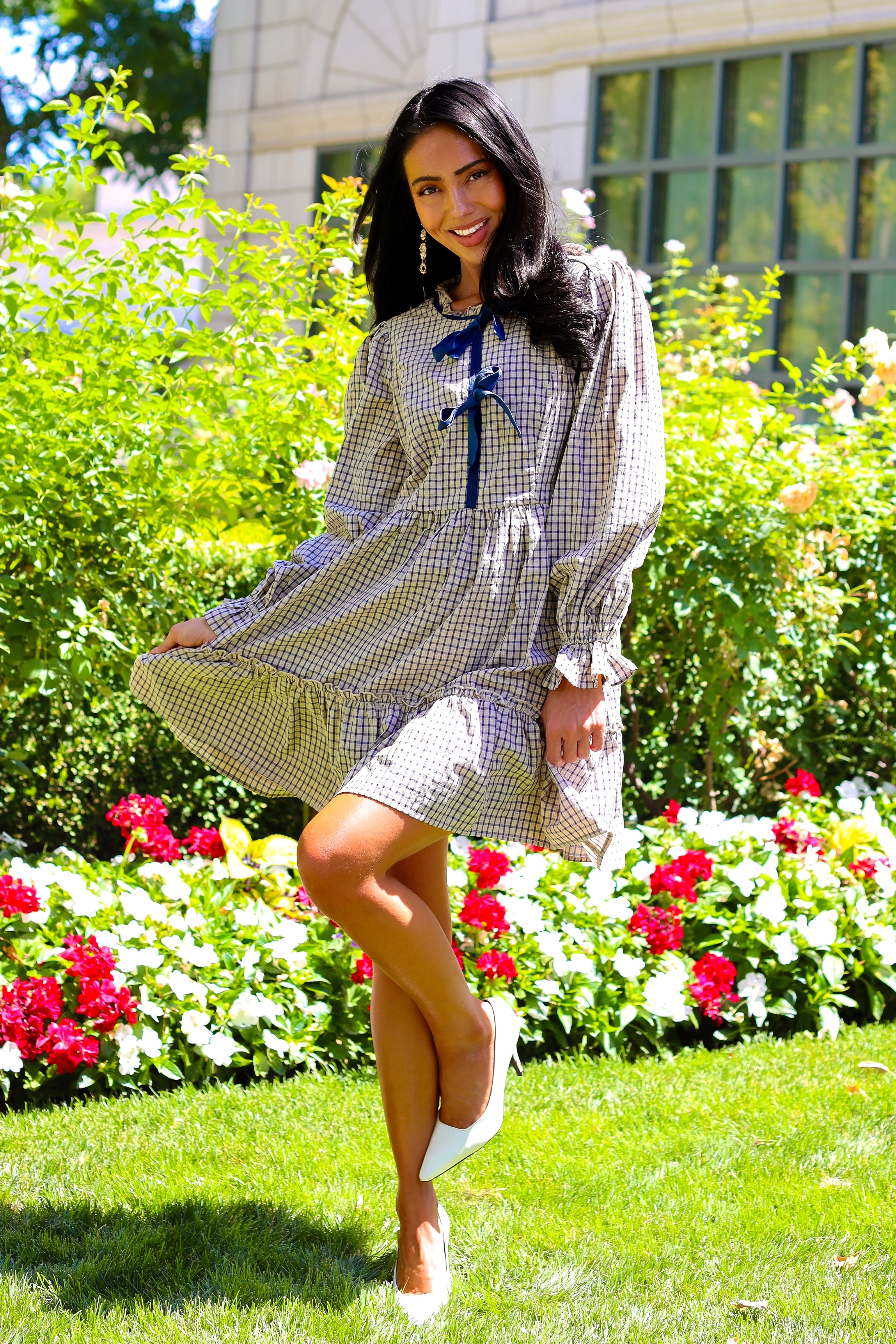 The Kemper Modest Plaid Dress