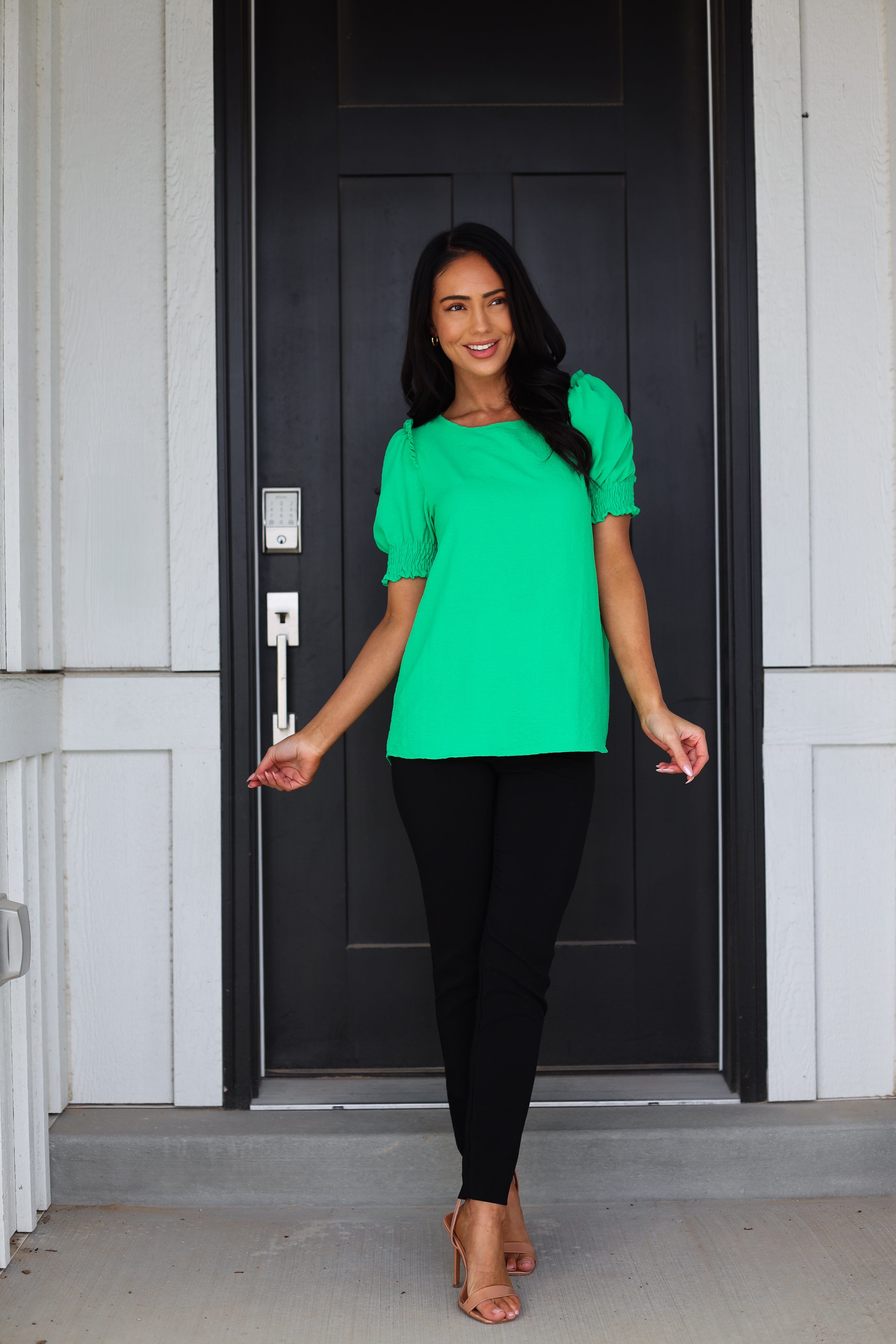 Feeling The Sunshine Puff Sleeve Blouse NeeSee's Dresses 