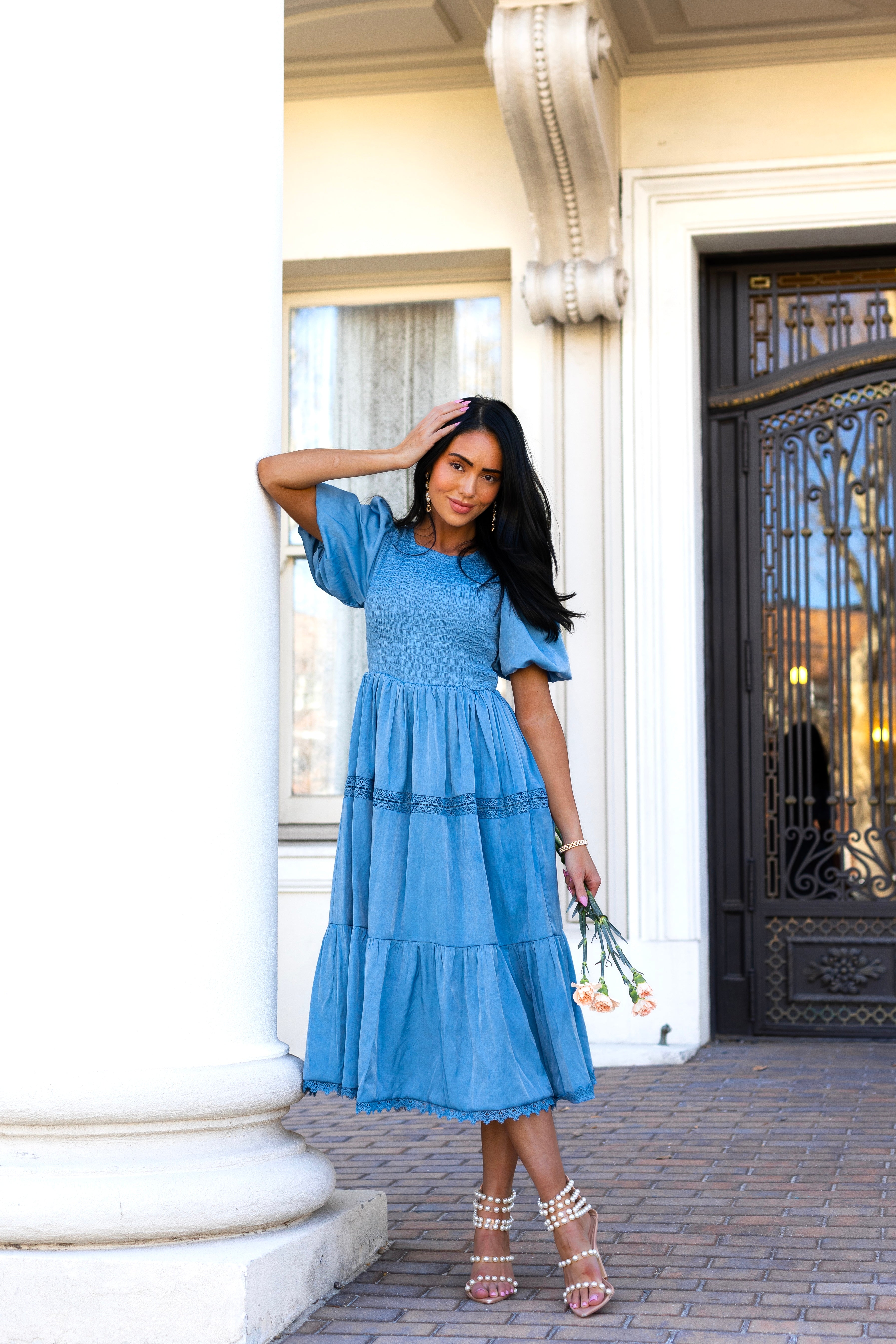 The Britley Modest Floral Dress