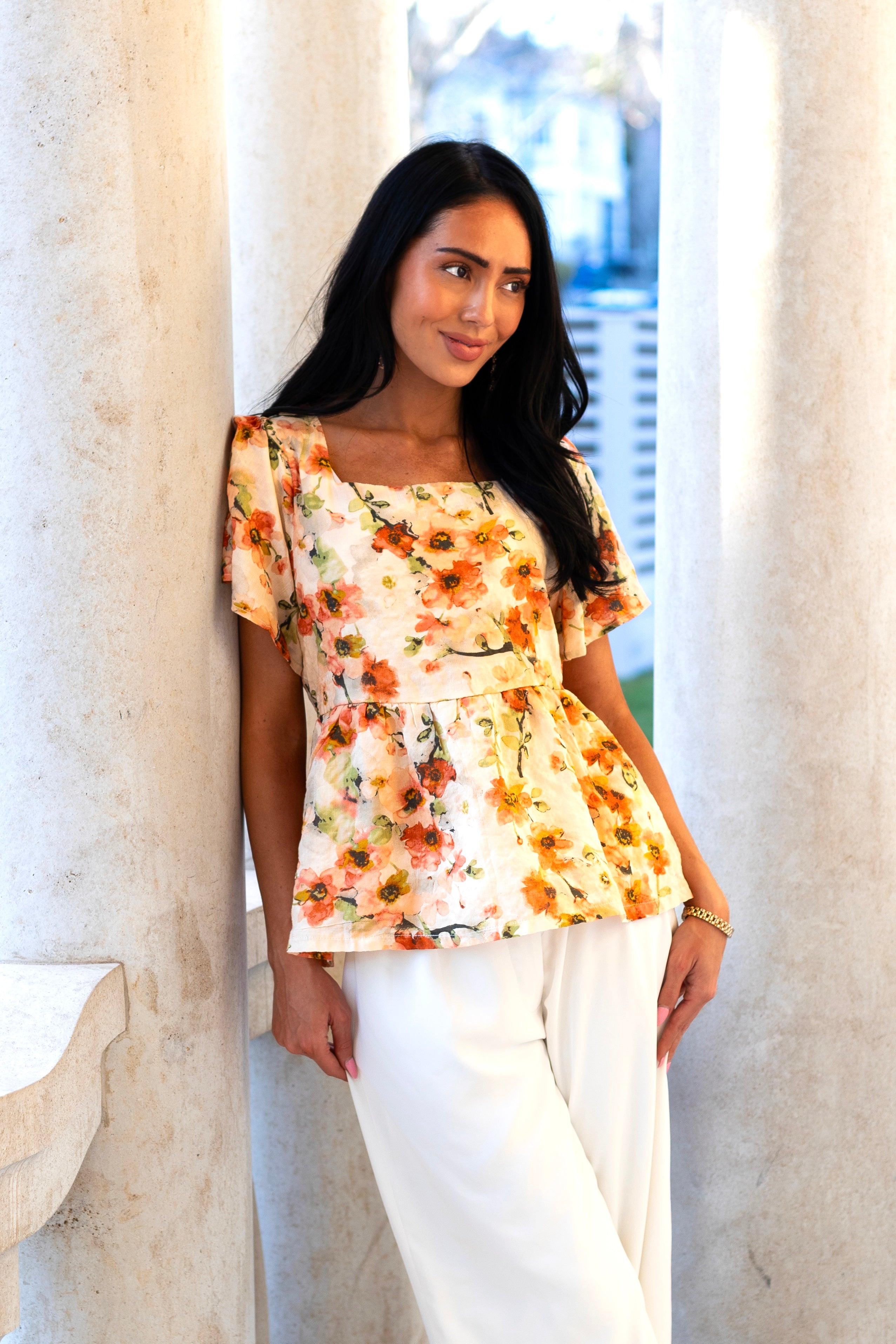 Tangerine Fields Blouse