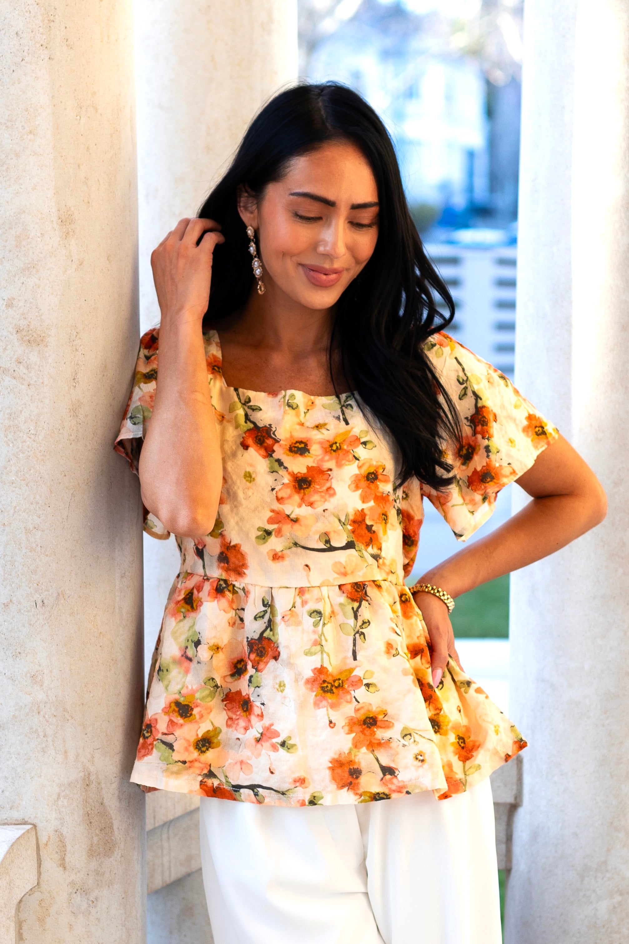 Tangerine Fields Blouse