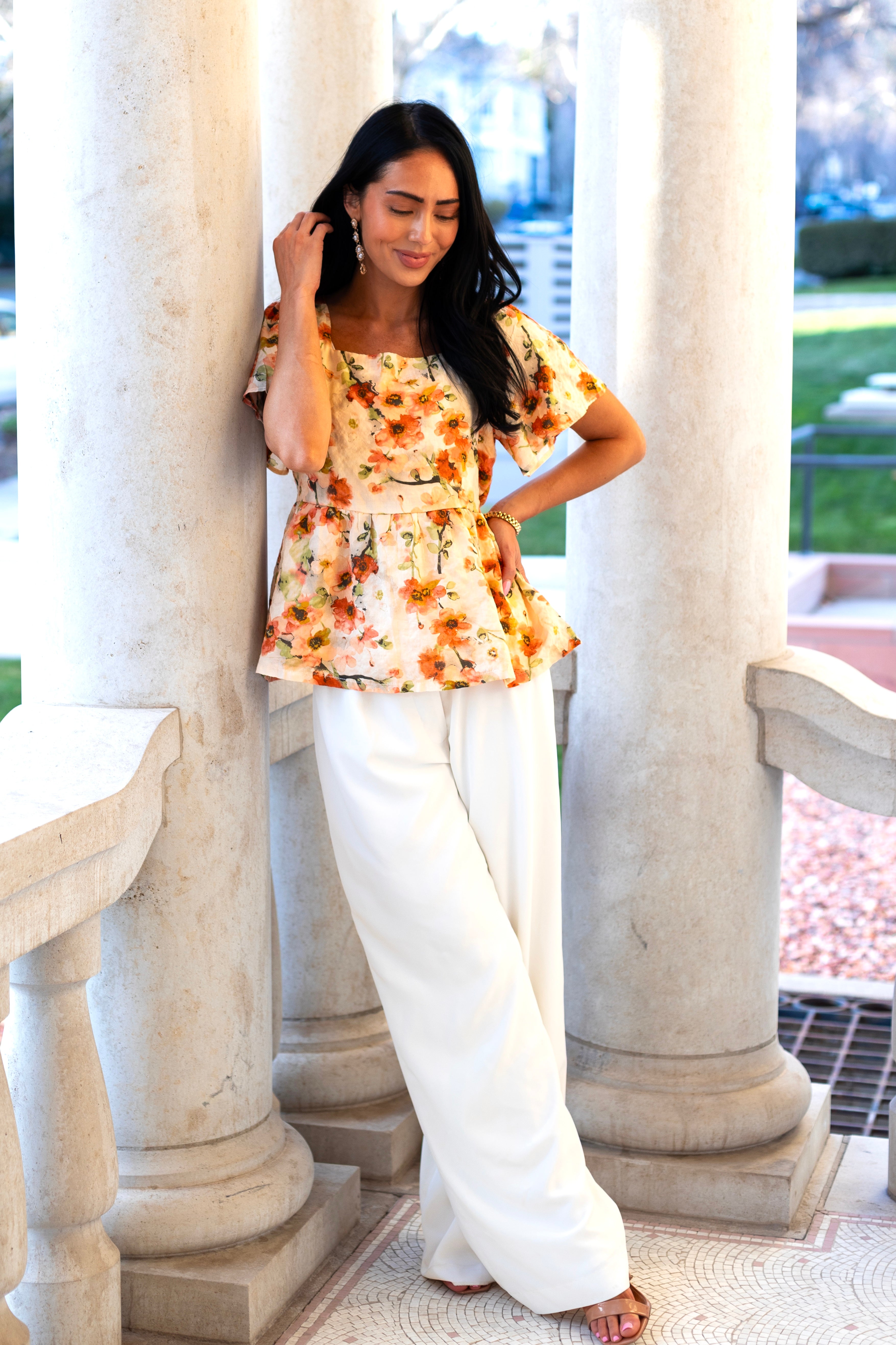 Tangerine Fields Blouse