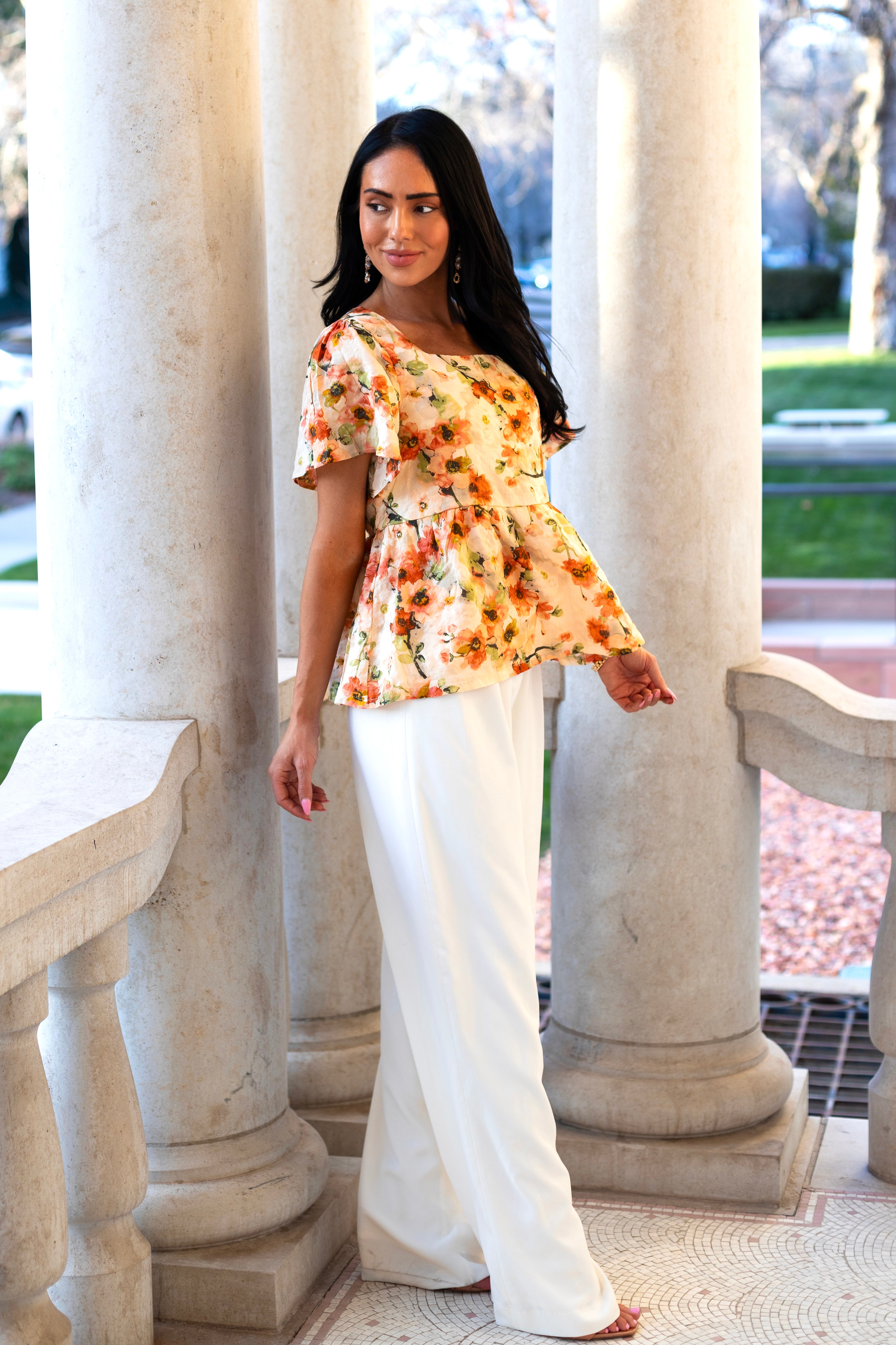 Tangerine Fields Blouse