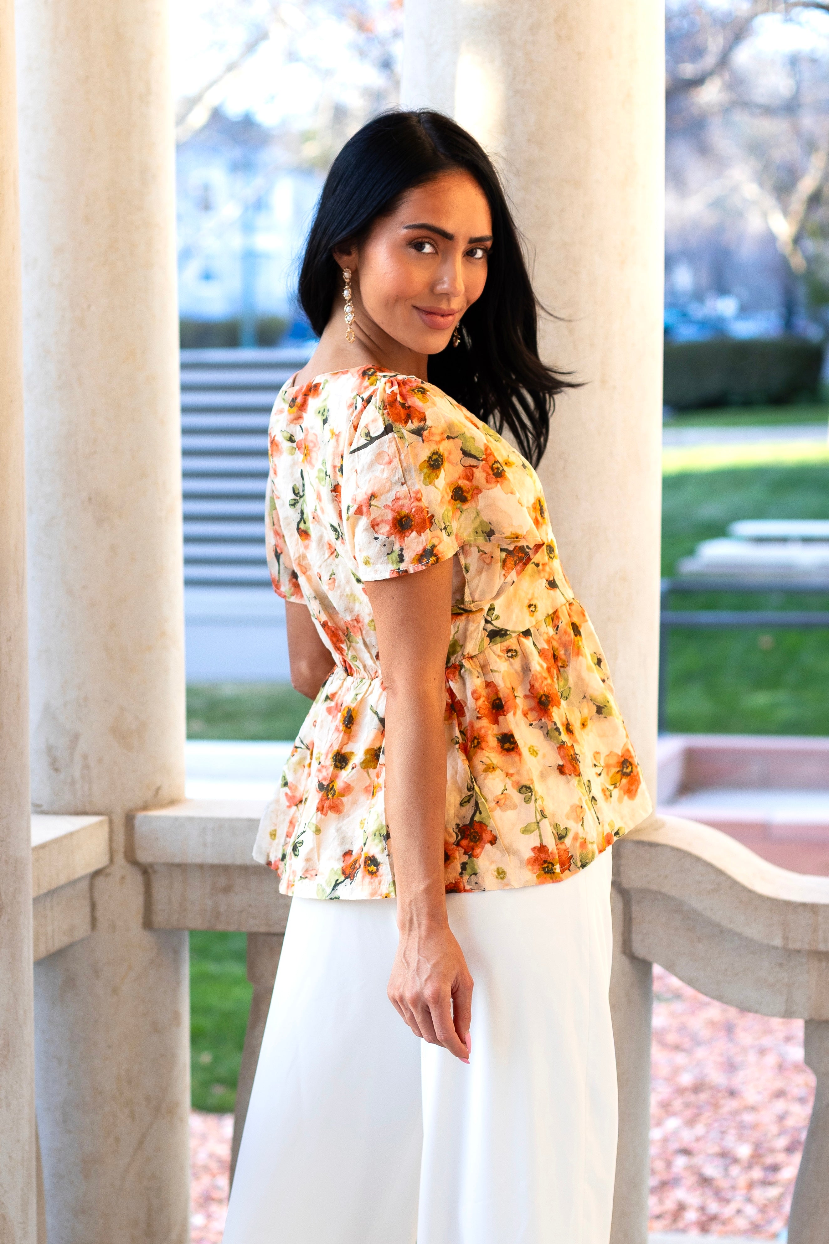 Tangerine Fields Blouse