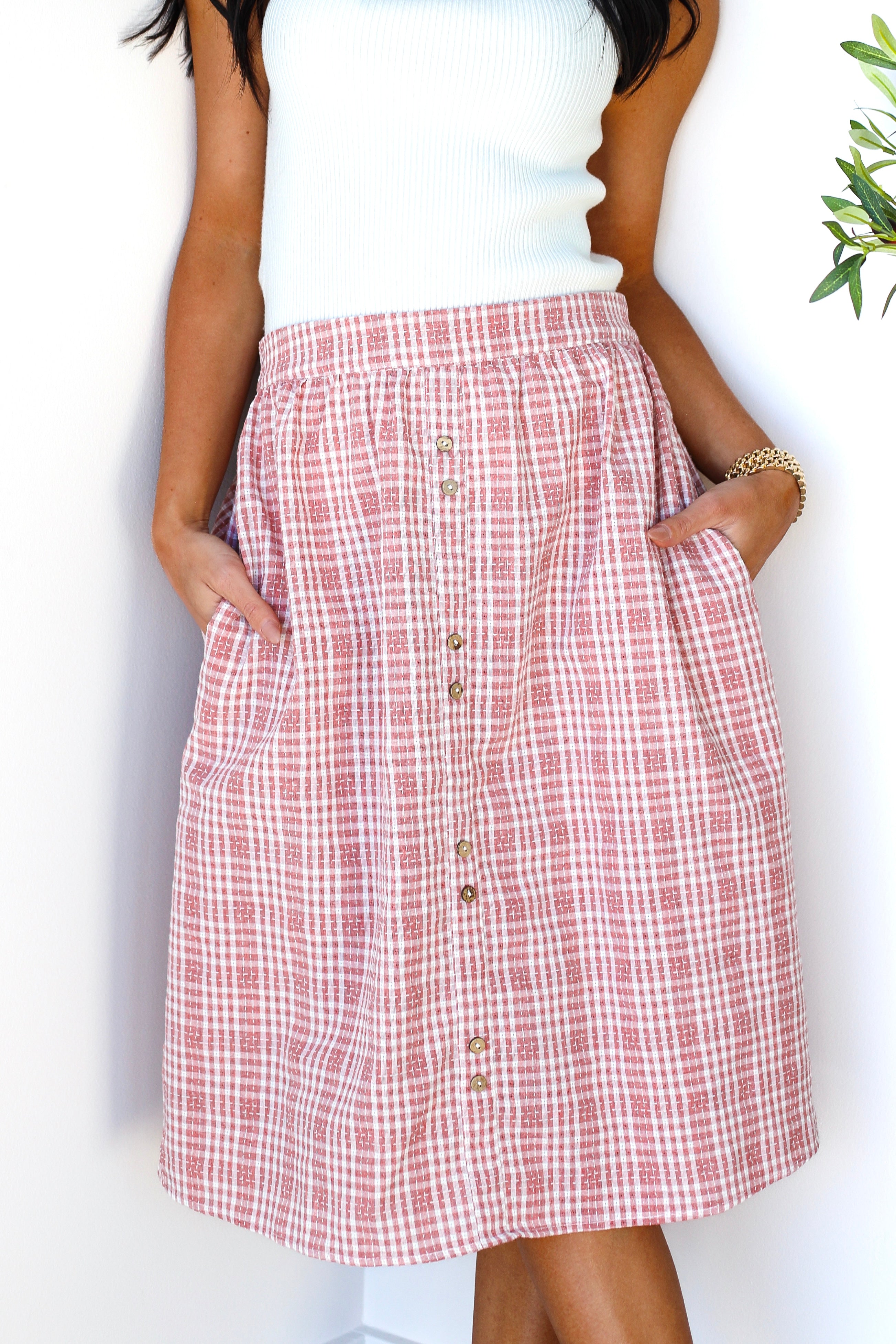 Keeping It Real Plaid Skirt