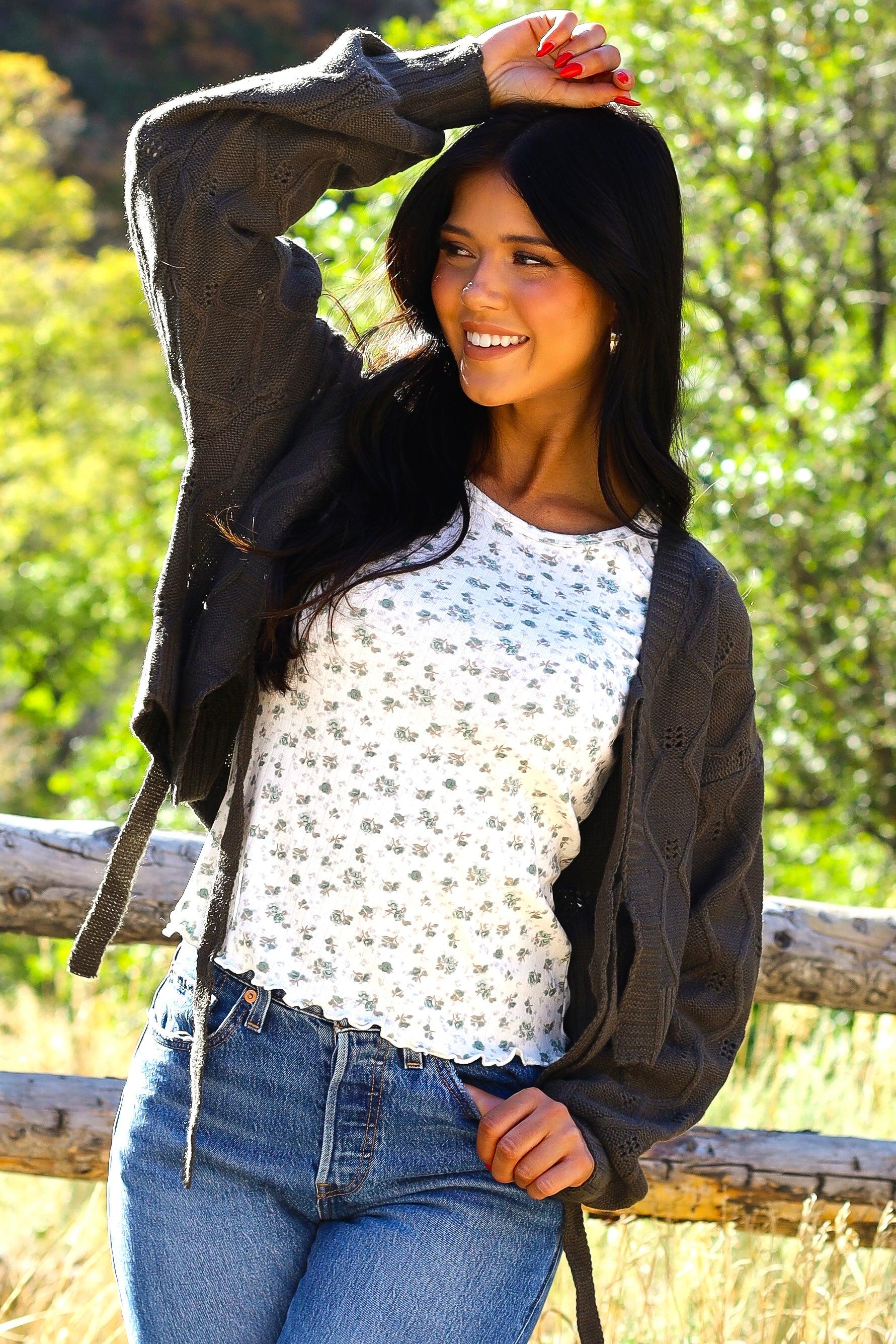 Lasting Love Tie Front Cardigan