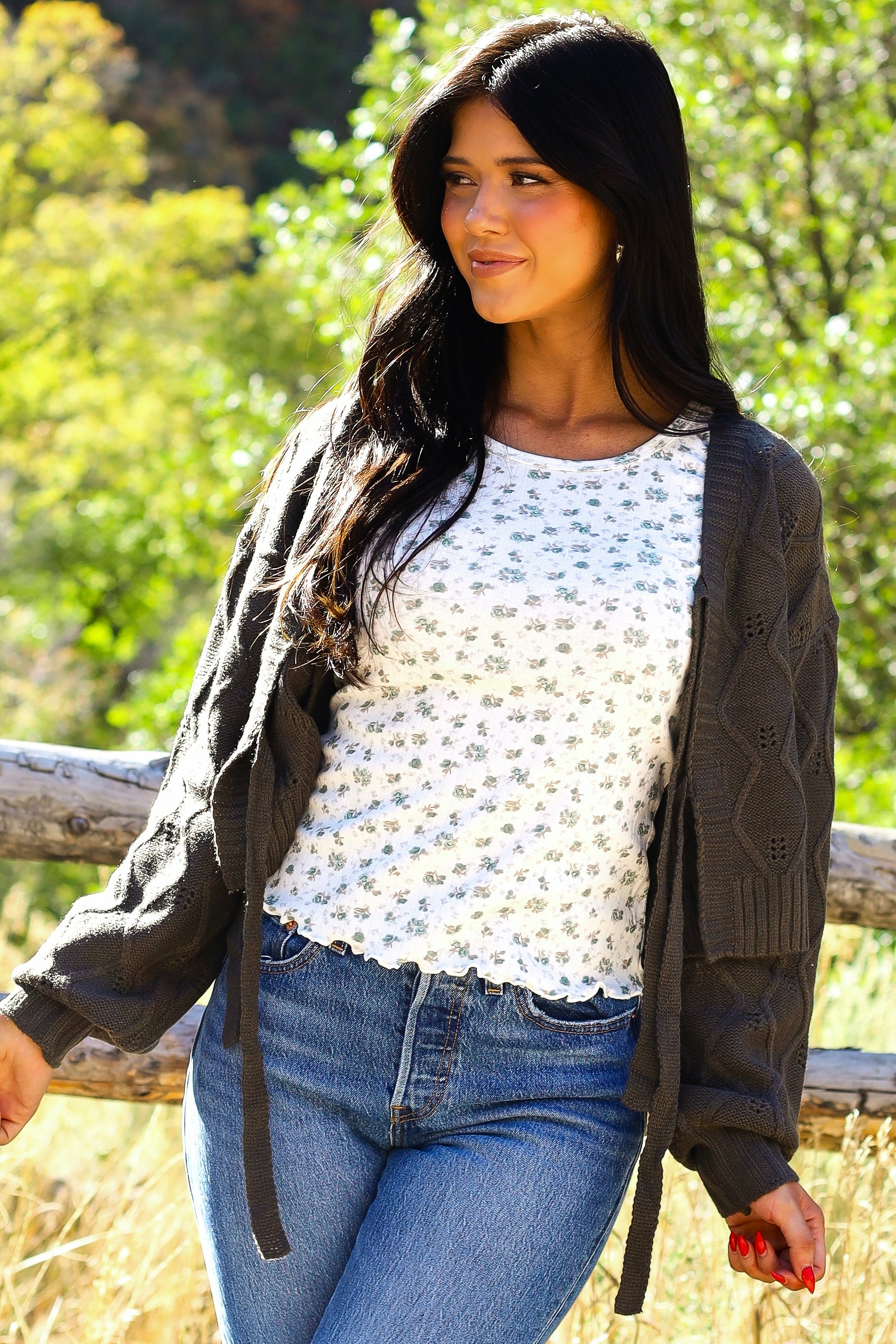 Lasting Love Tie Front Cardigan