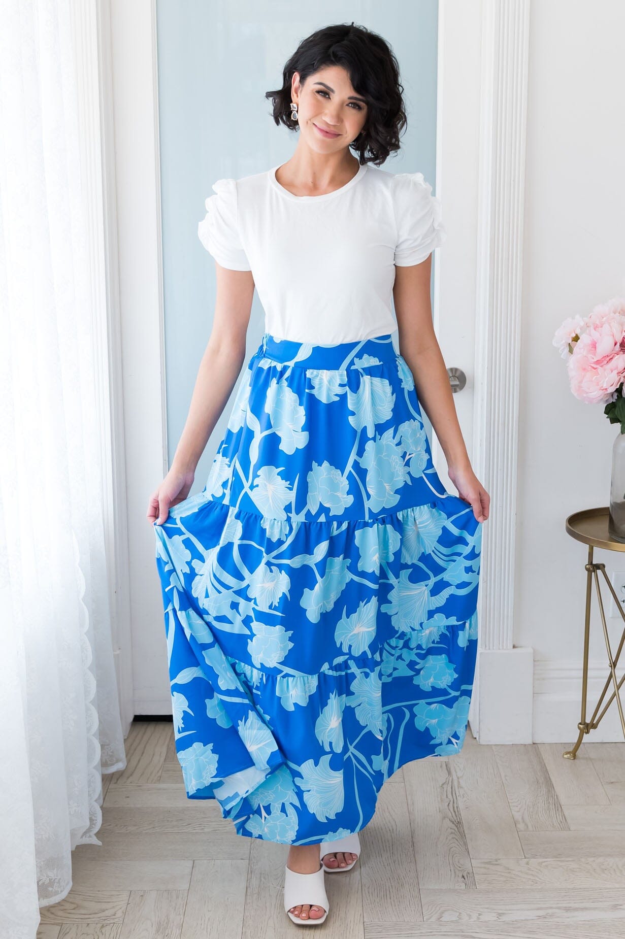 Blue Skies Maxi Skirt Modest Dresses vendor-unknown 