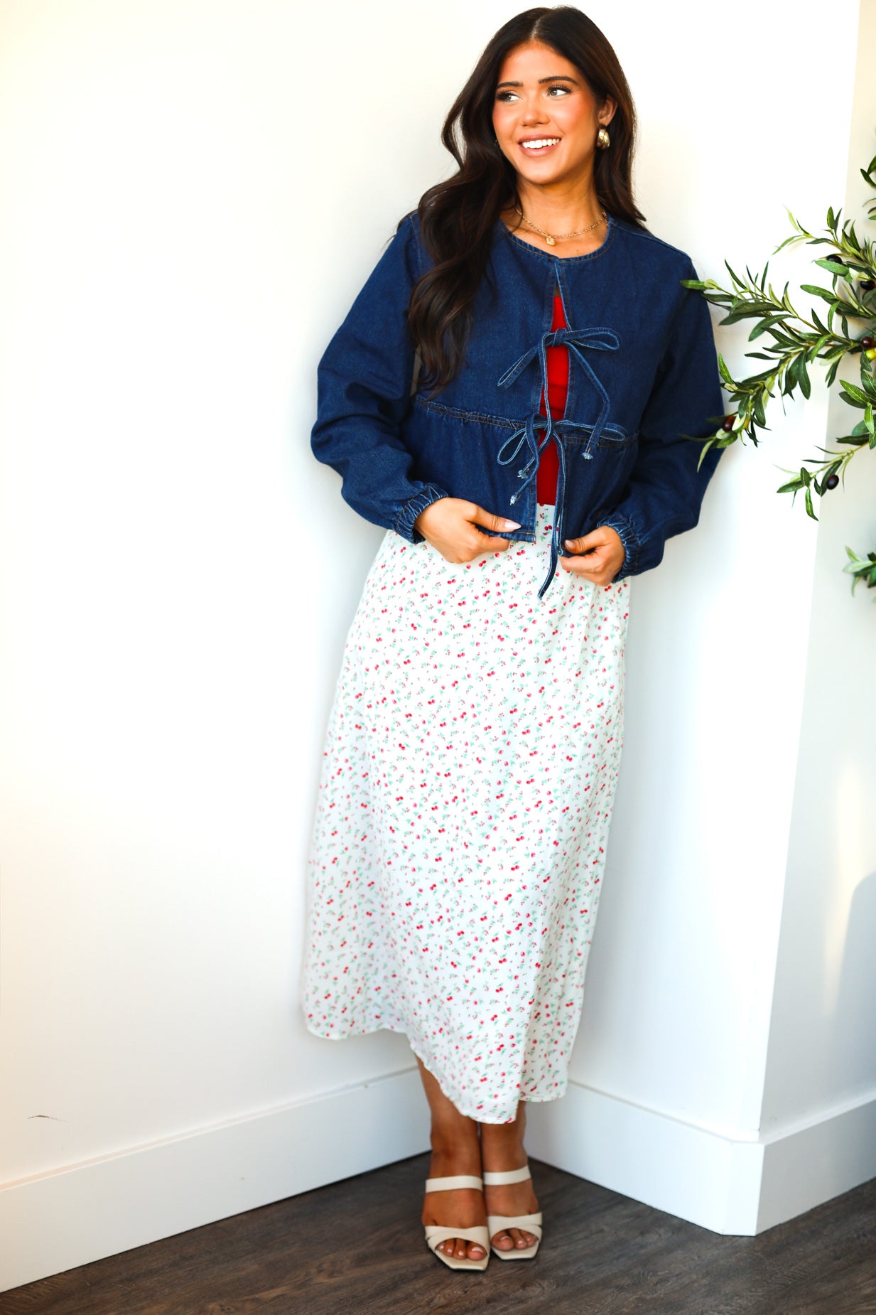 Bow Front Crop Jacket