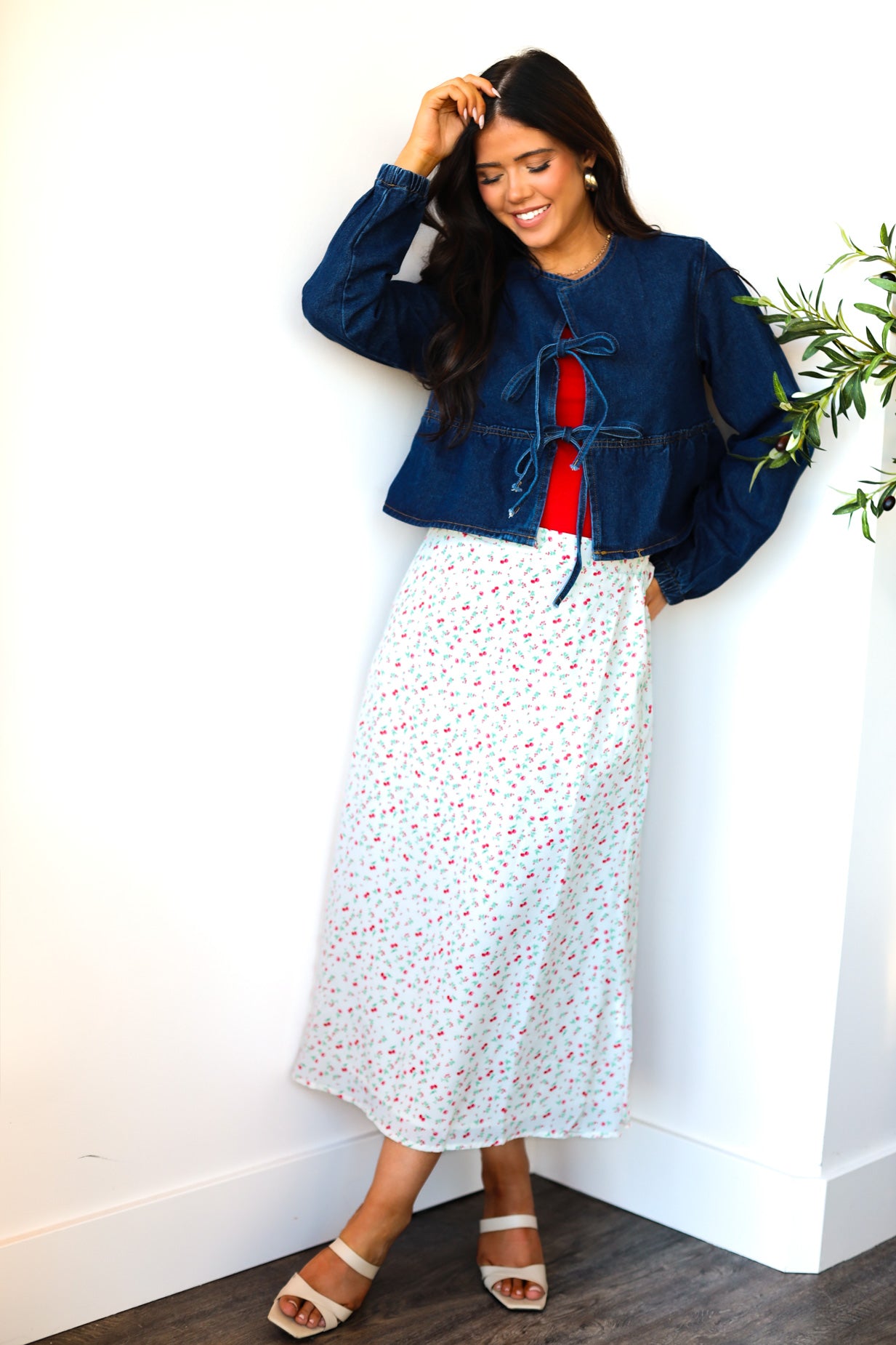 Bow Front Crop Jacket