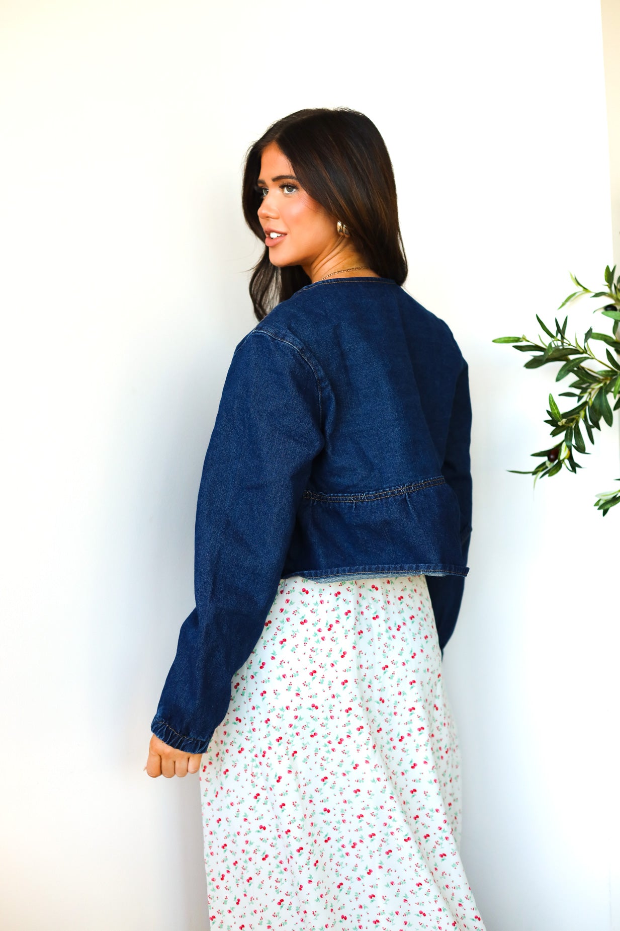 Bow Front Crop Jacket