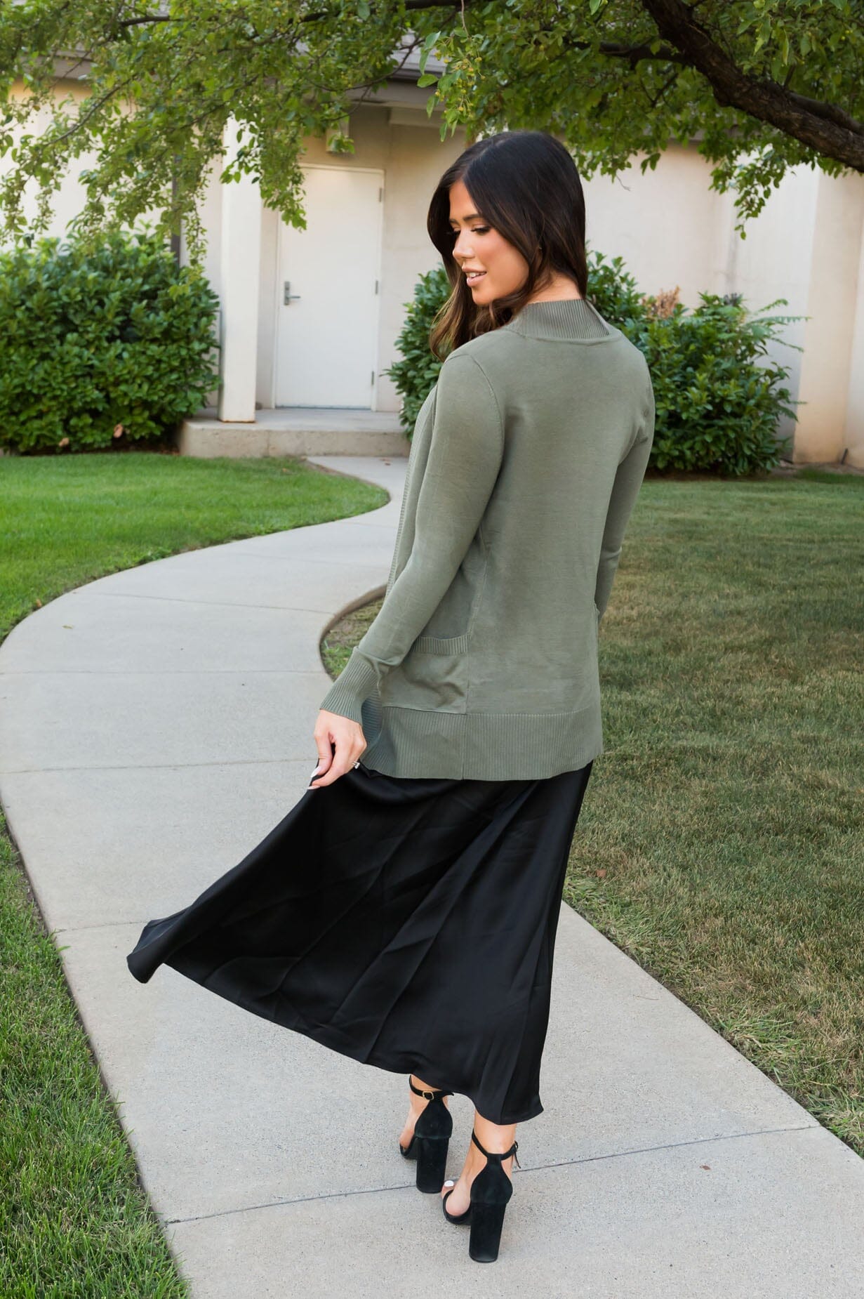 Long Distance Modest Pocket Cardigan Tops vendor-unknown 