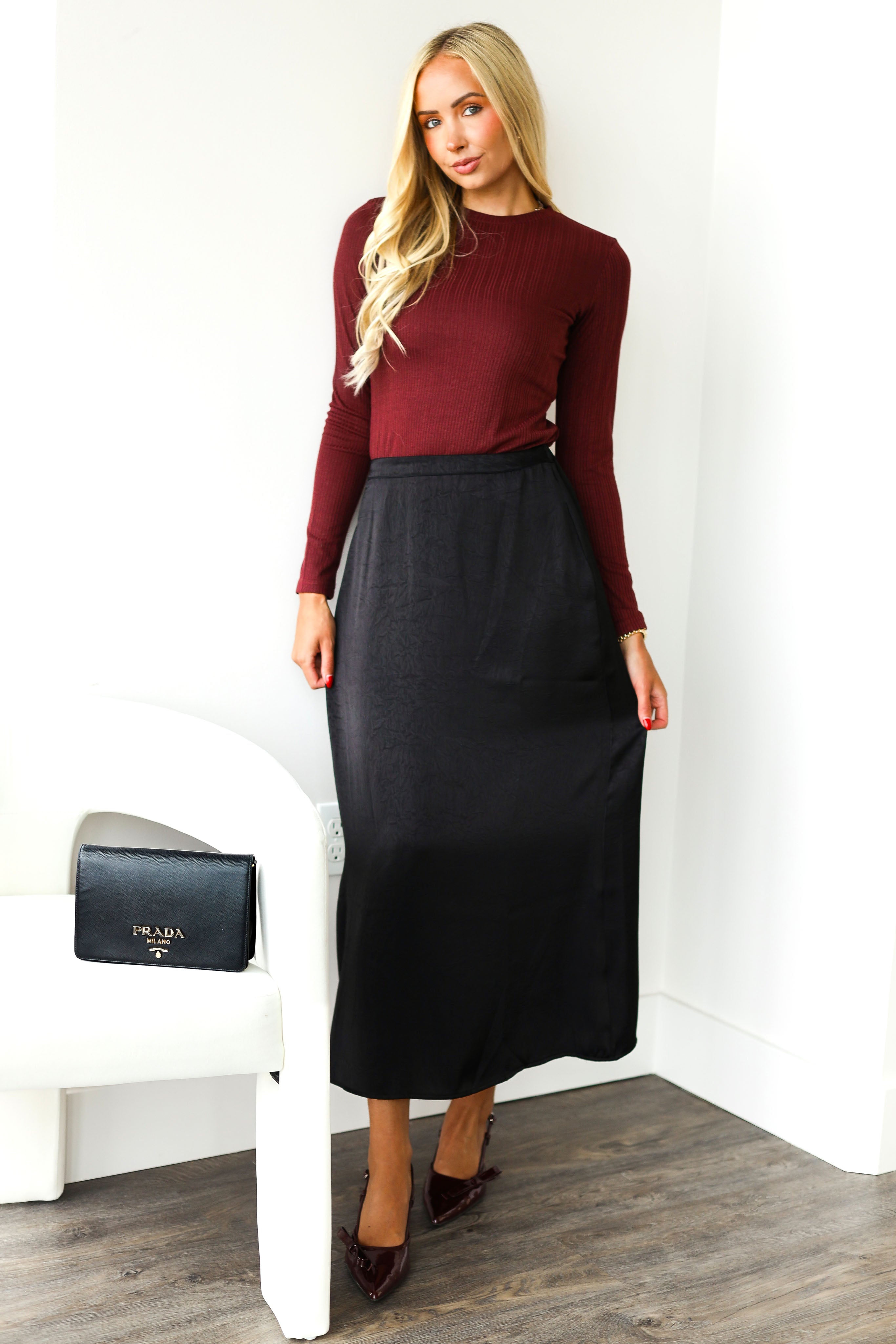 Always Prepared Silk Maxi Skirt