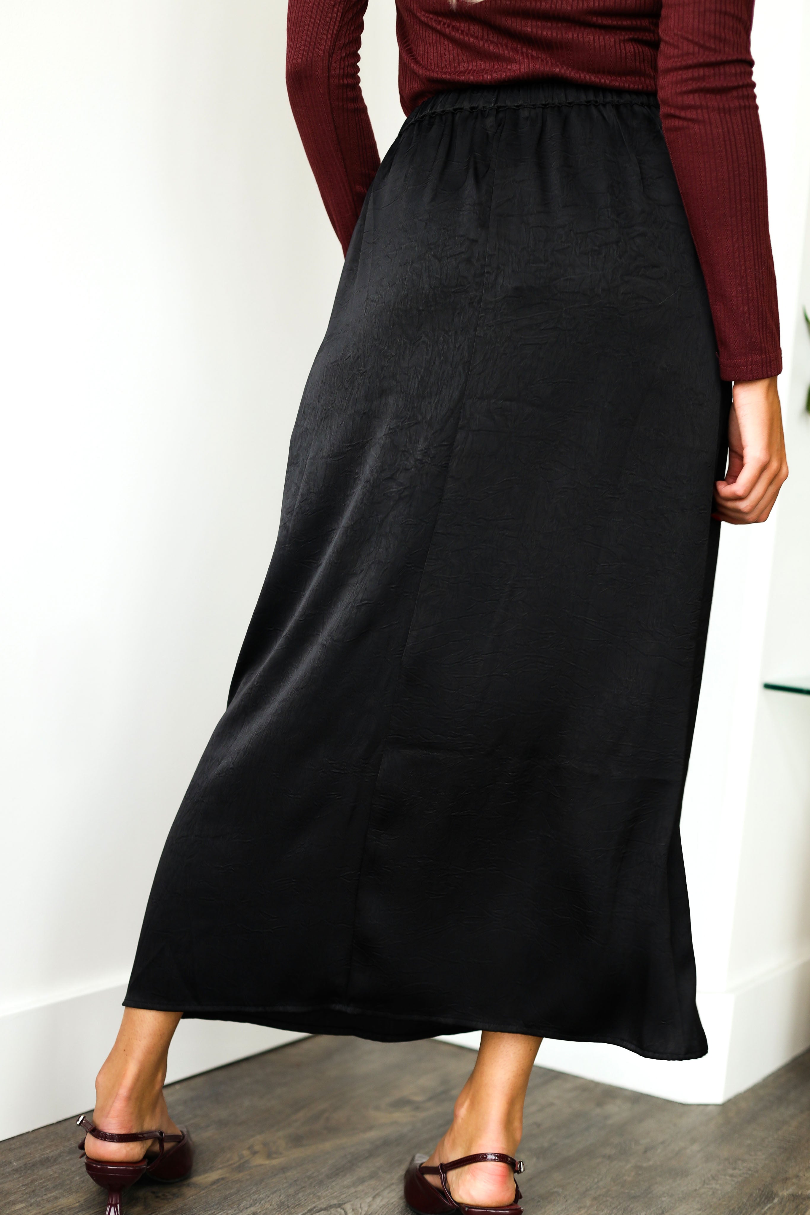 Always Prepared Silk Maxi Skirt