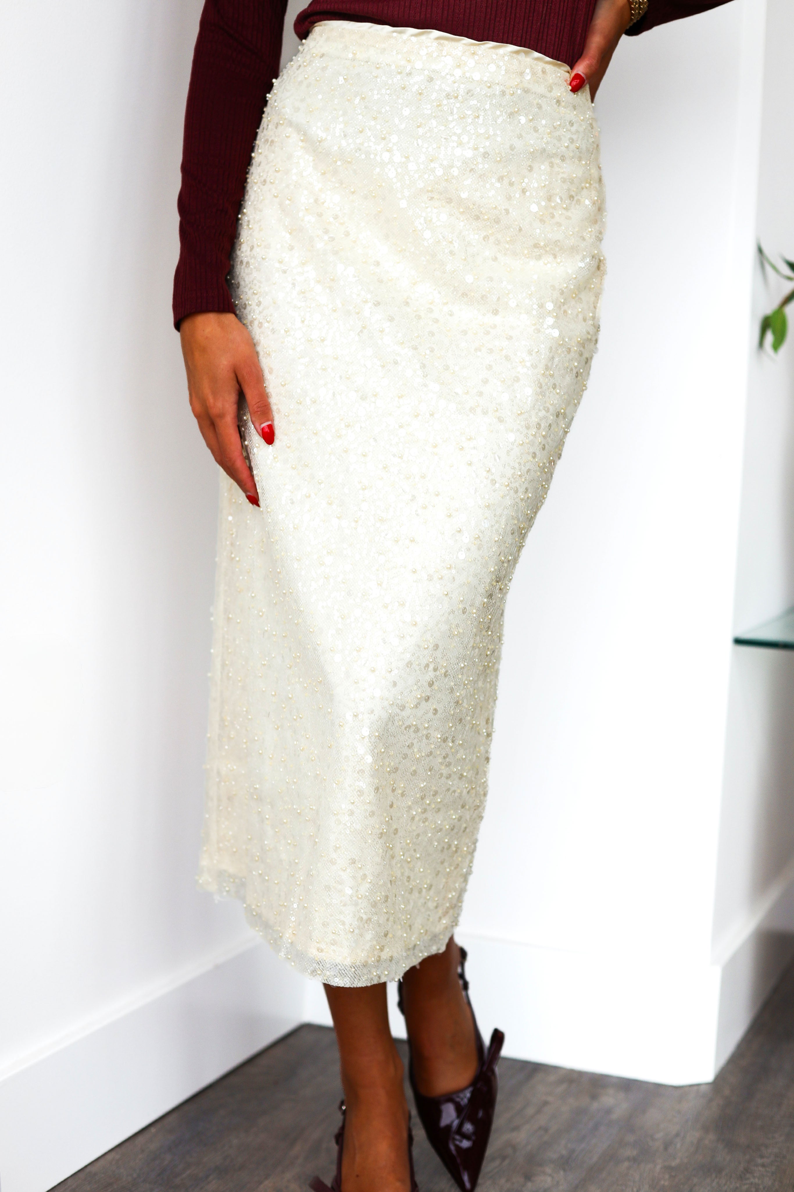 Winter Shimmer Sequin Skirt