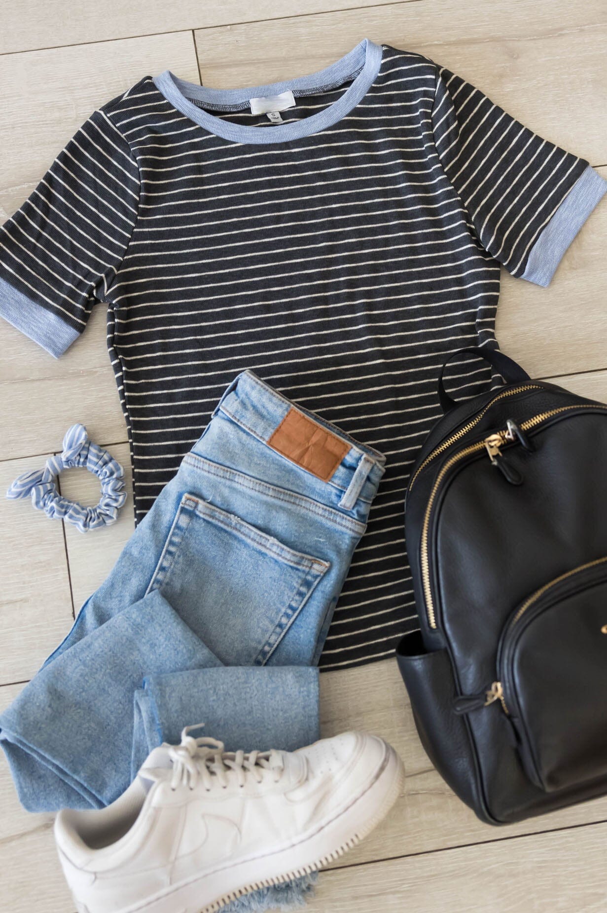 Wonderful Obsession Striped Top Tops vendor-unknown 