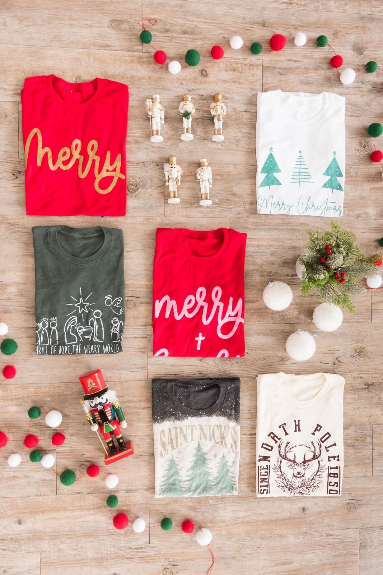 Merry Christmas Trees Modest Graphic Tee Modest Dresses vendor-unknown 
