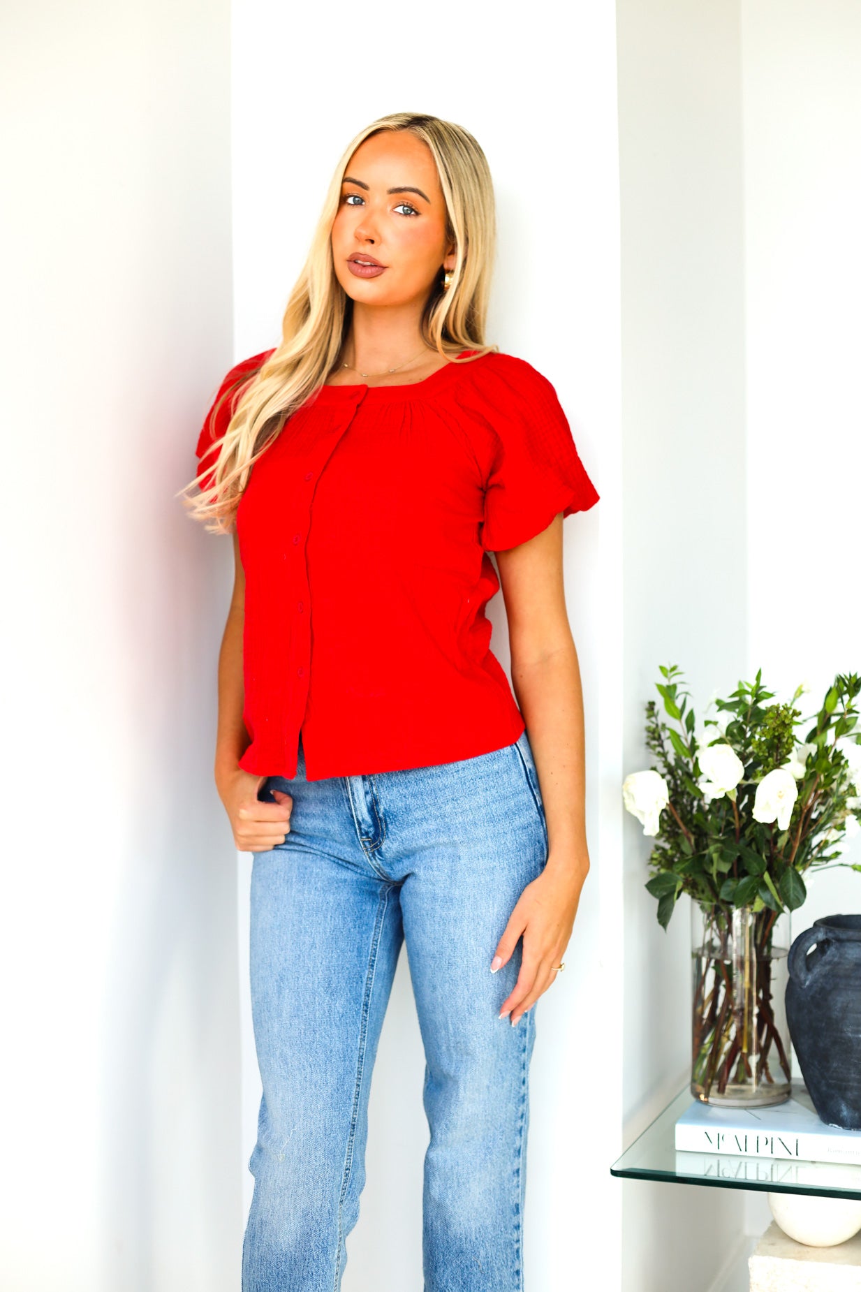 Beauty Texture Gauze Blouse