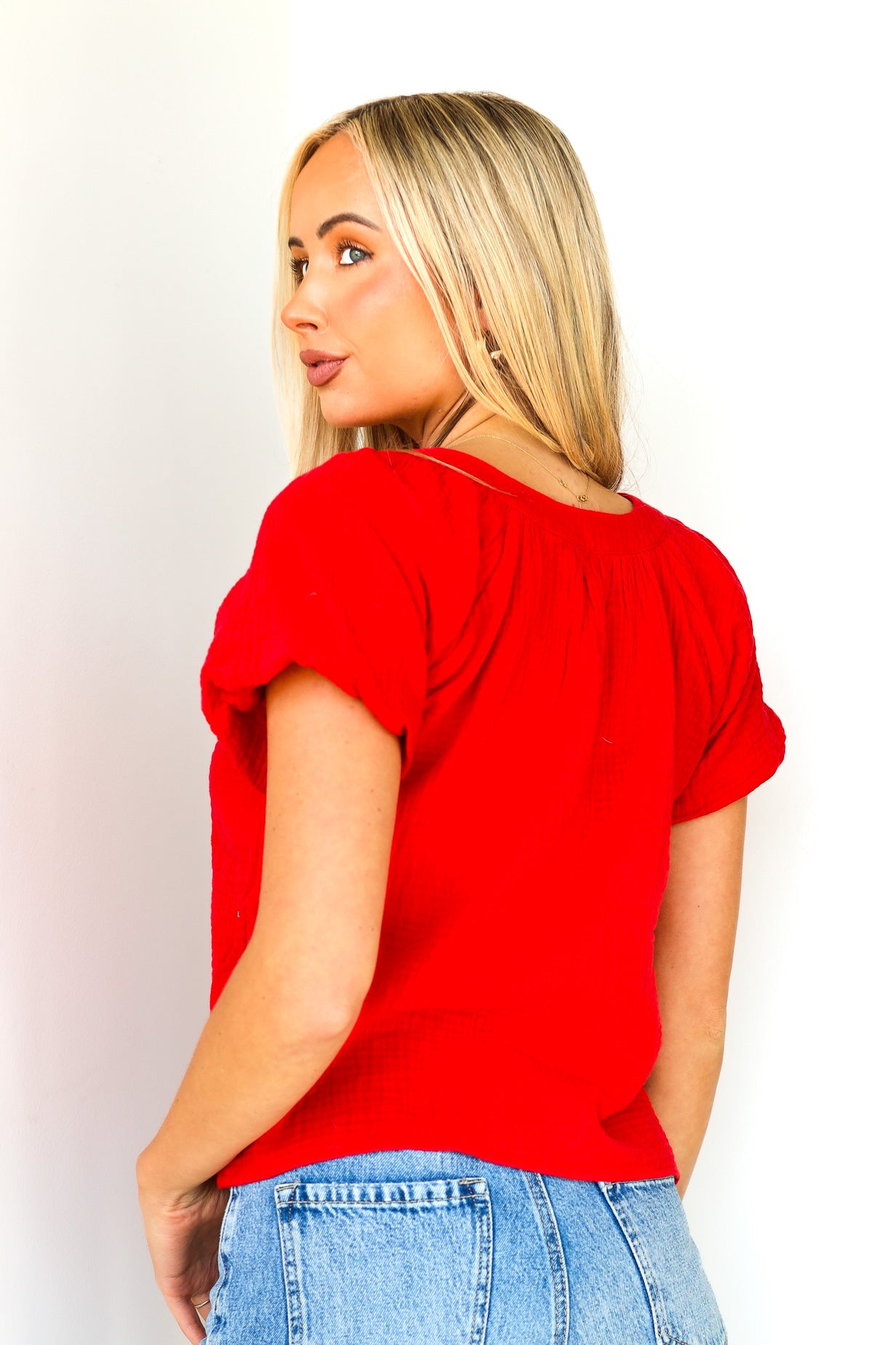 Beauty Texture Gauze Blouse