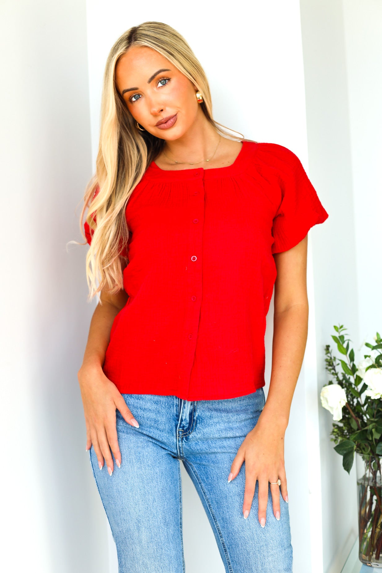 Beauty Texture Gauze Blouse