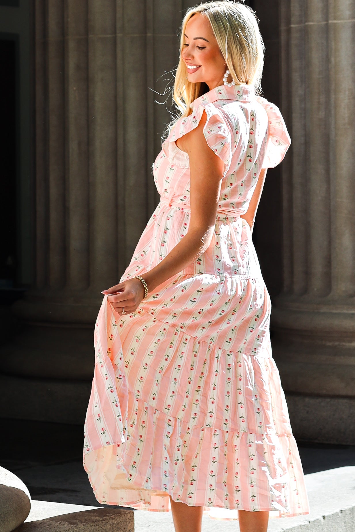 ruffle summer maxi dress Palm Tree Pretty Ruffle Maxi – Impressions Online Boutique