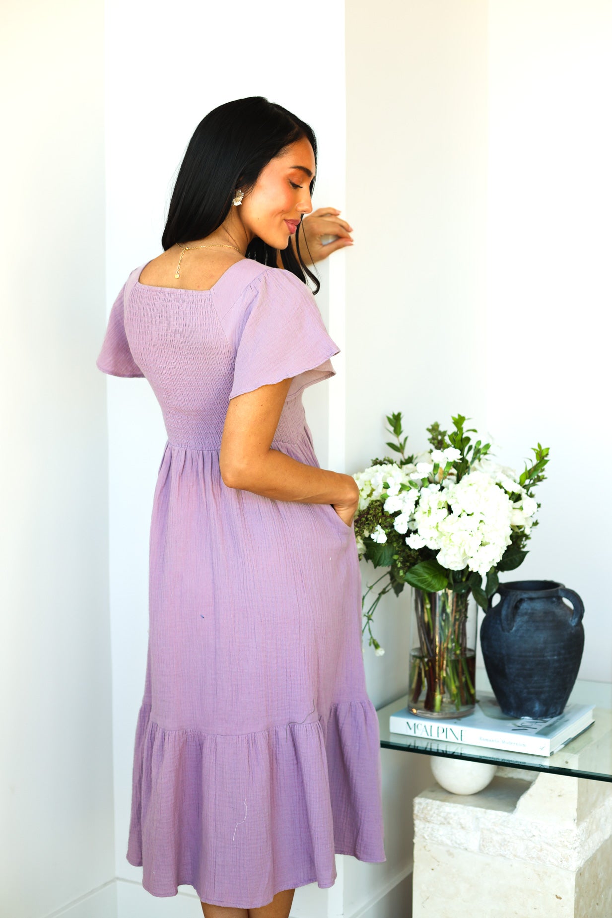 The Kendall Modest Flutter Dress