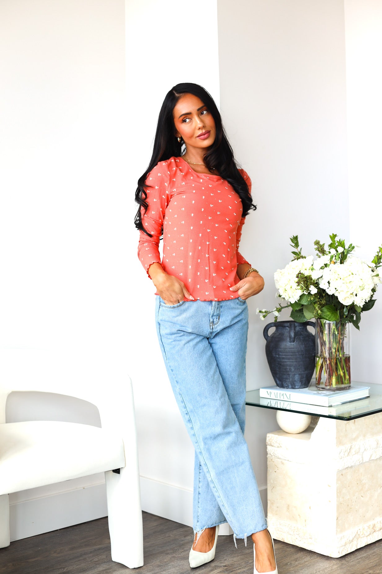 Hopeful Love Ribbed Top