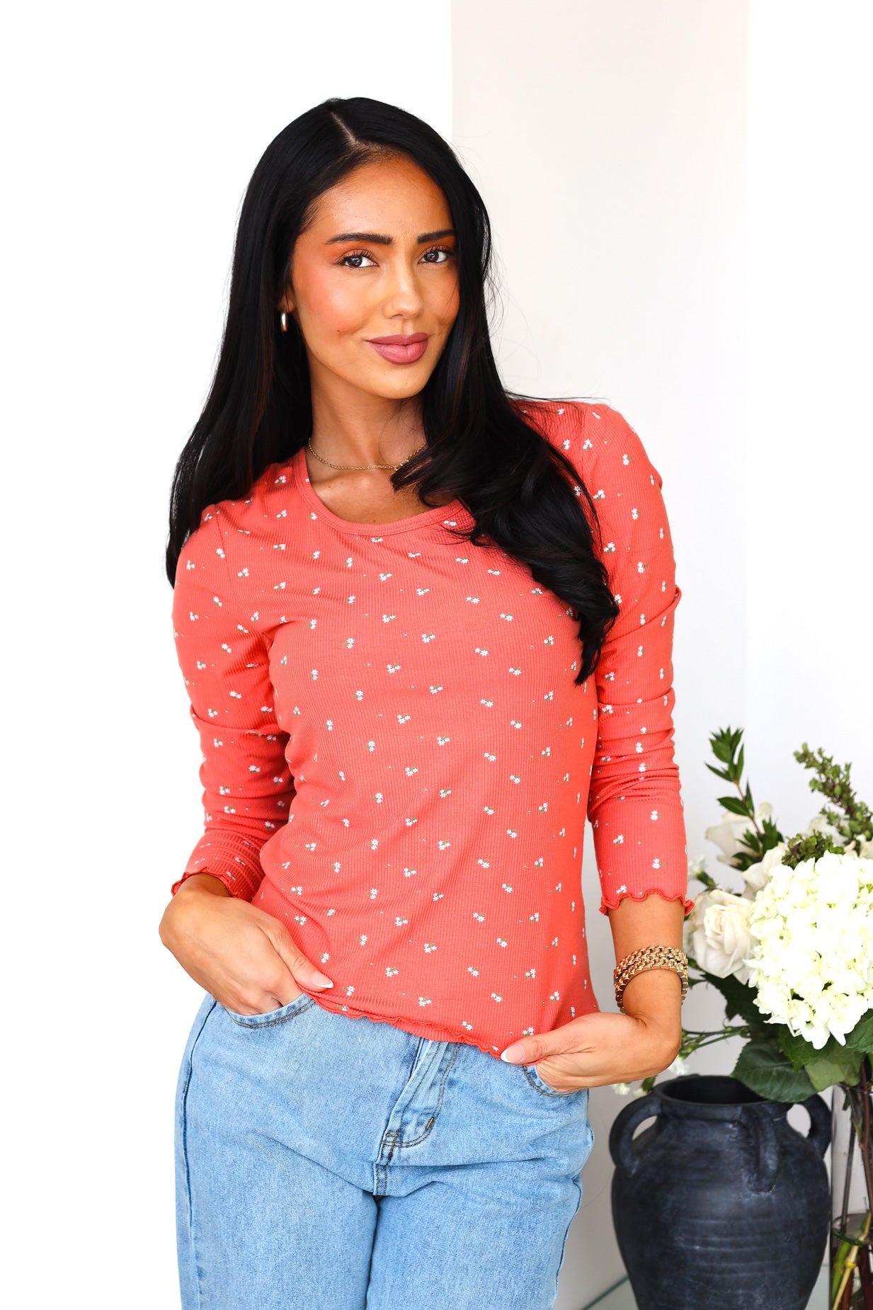 Hopeful Love Ribbed Top
