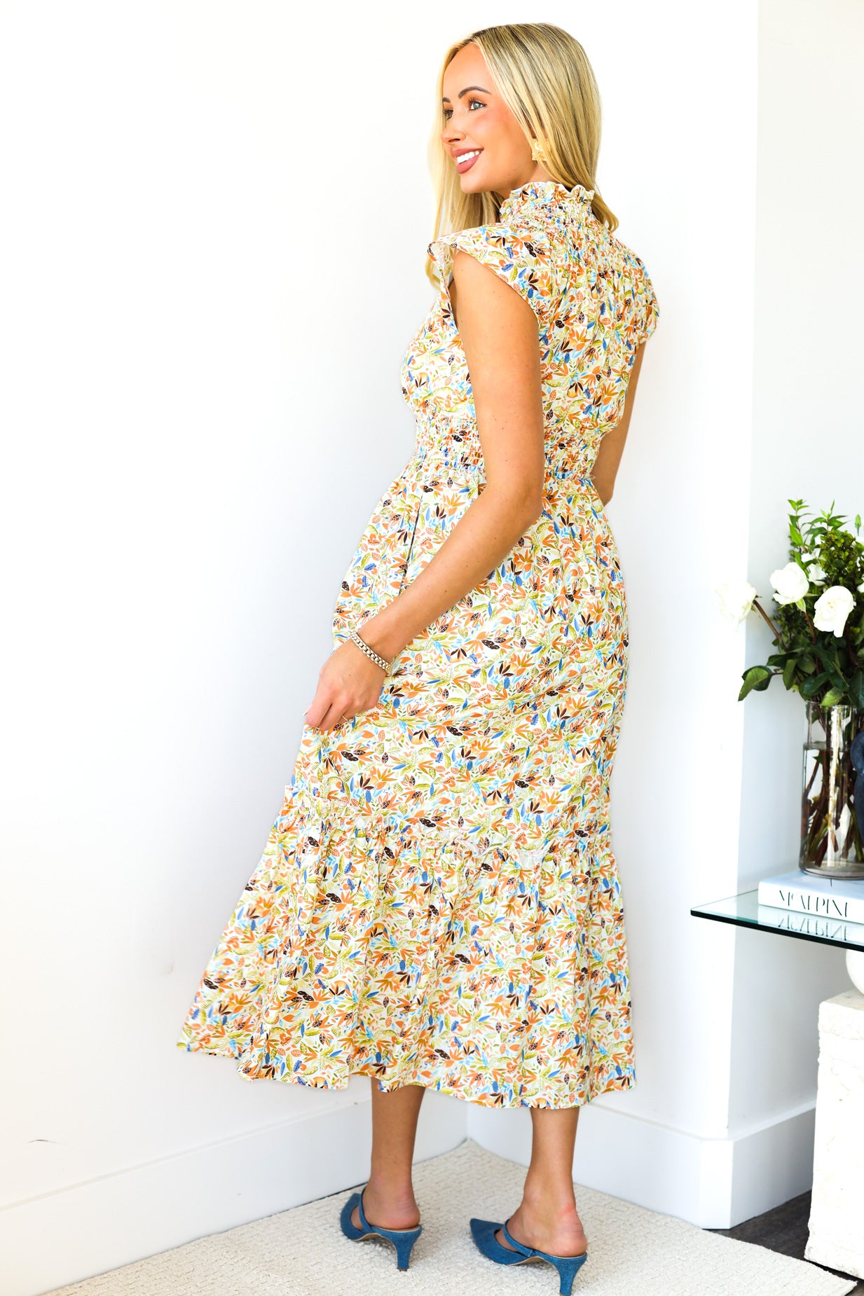The Teddi Modest Floral Dress Mosaic Bloom / M | NeeSee's Dresses The Teddi Modest Floral Dress Mosaic Bloom / M | NeeSee's Dresses