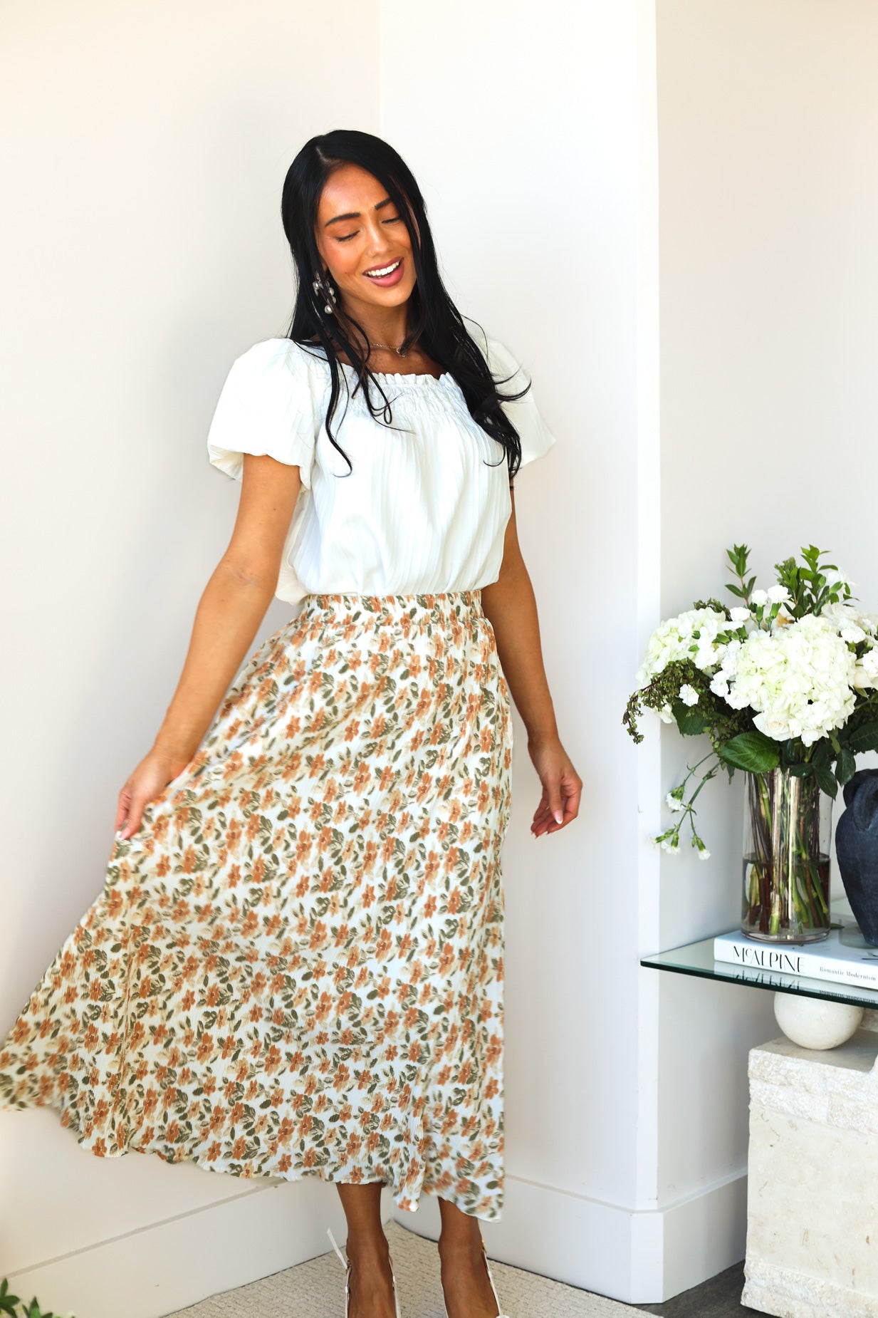 Falling For Love Modest Skirt