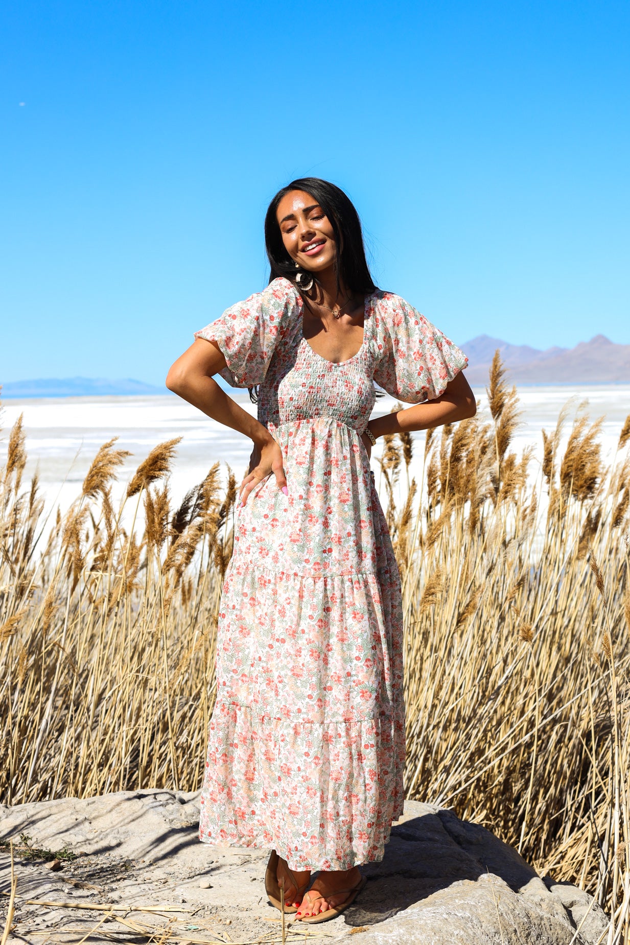 cute modest maxi dresses The Wyoming Modest Maxi Dress Country Flair / XL