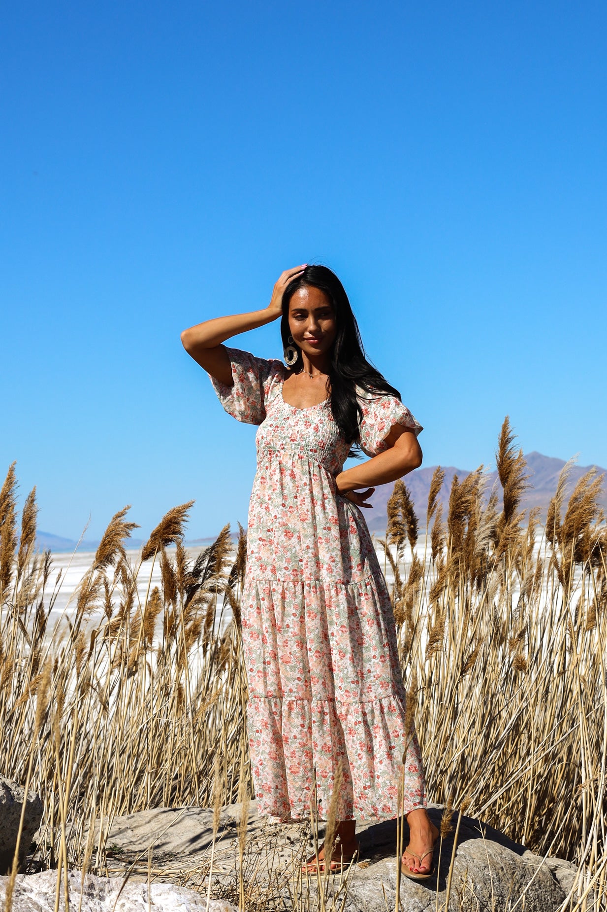 eight sixty maxi dress The Wyoming Modest Maxi Dress Country Flair / XL
