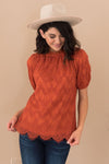 Lovely Elegance Modest Lace Blouse Tops vendor-unknown