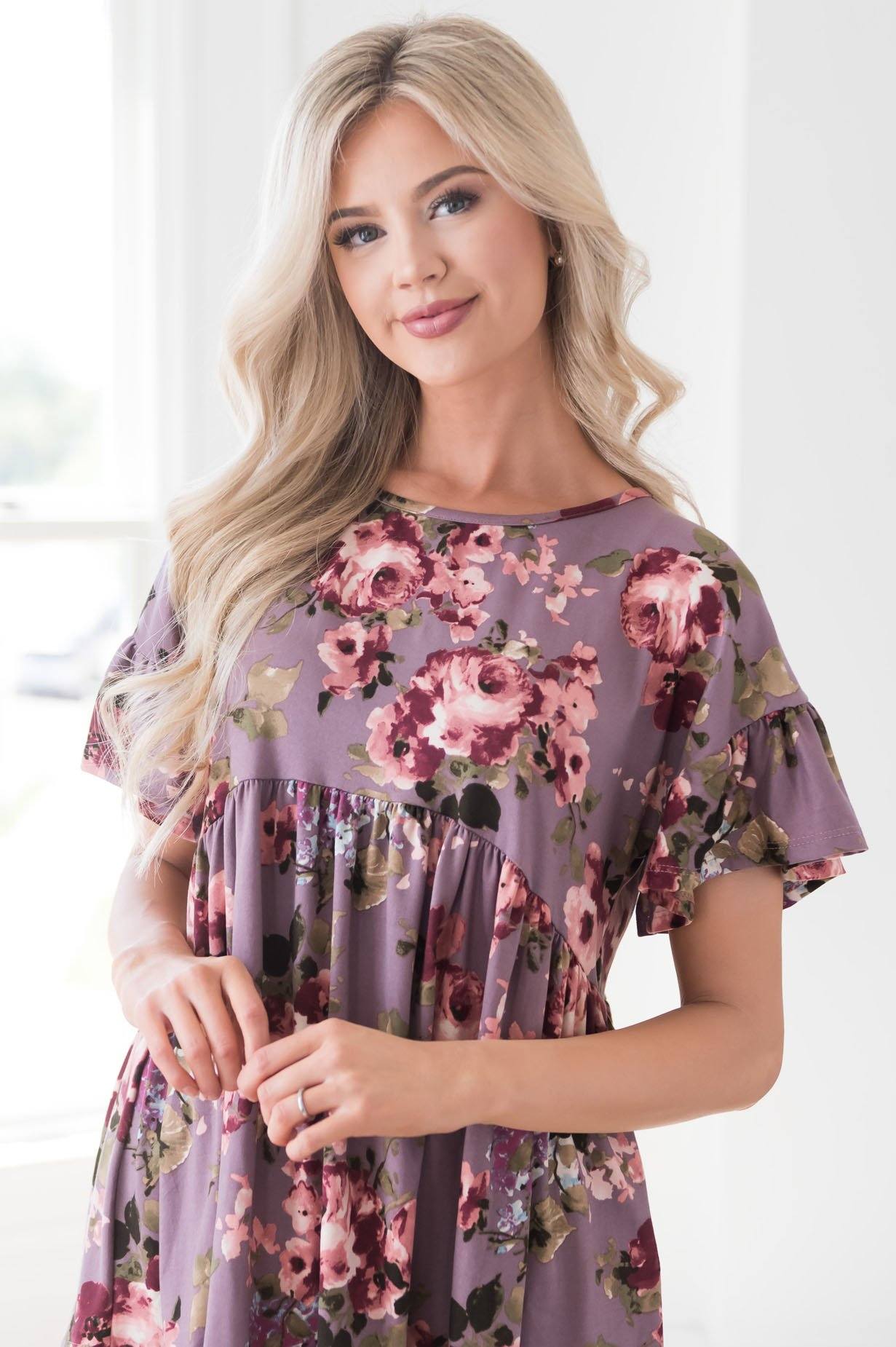 Floral Fantasy Modest Blouse Modest Dresses vendor-unknown 