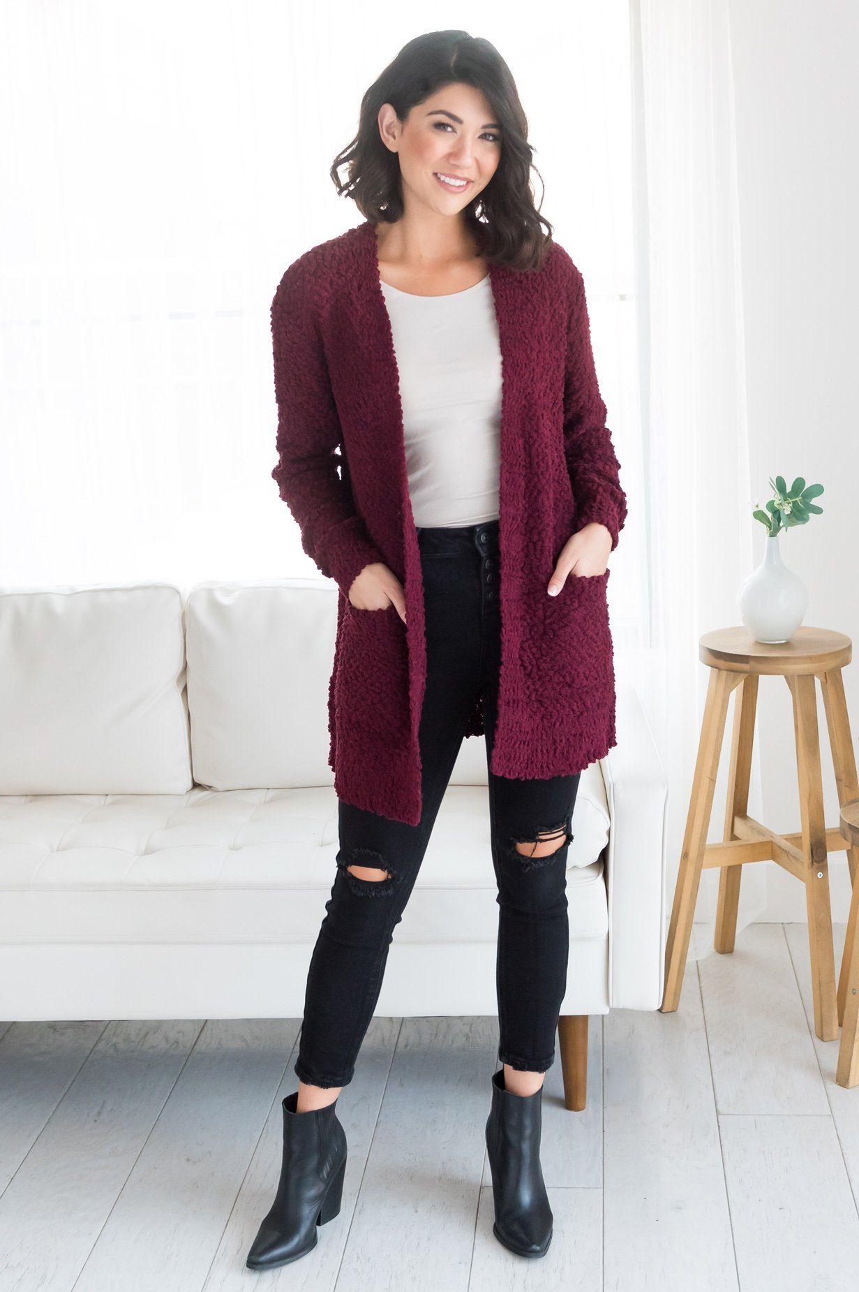Hello Autumn Modest Cardigan Modest Dresses vendor-unknown 