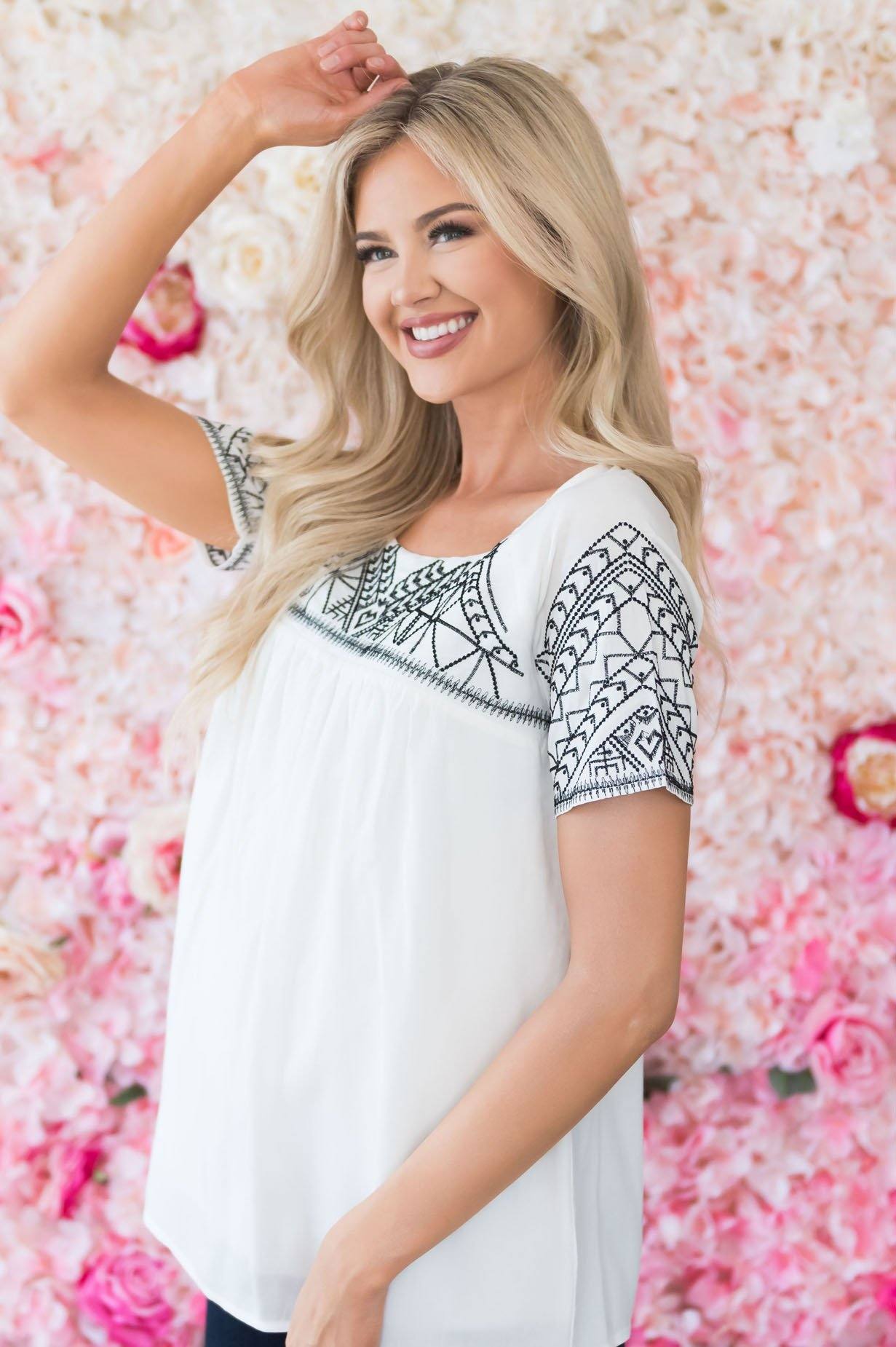 Adoring Love Modest Blouse Tops vendor-unknown 