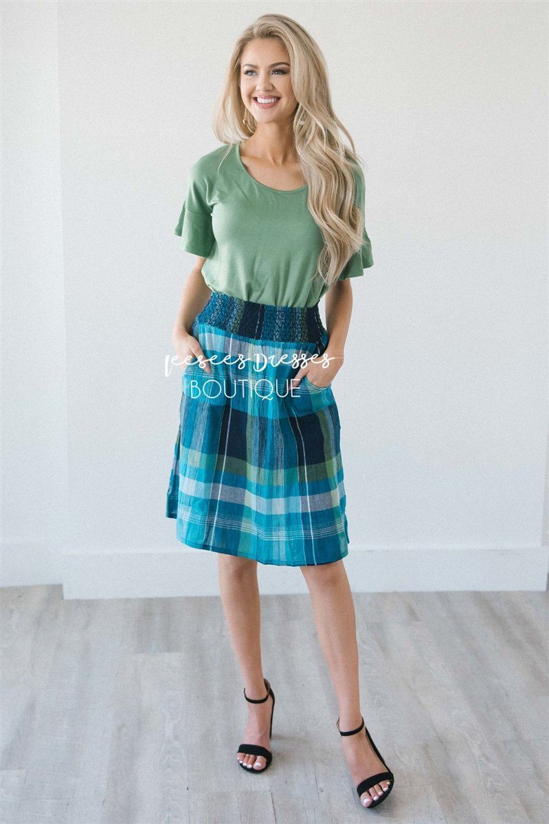 Summer Picnic Plaid Aline Skirt Skirts vendor-unknown 