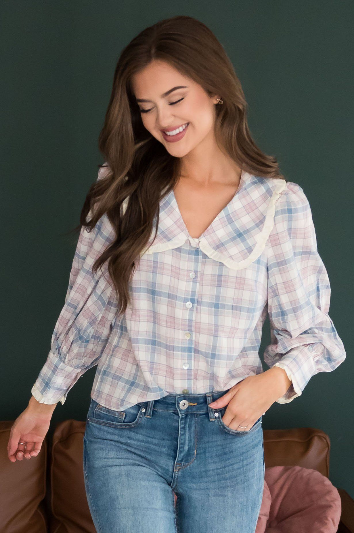 Vintage Soul Button Up Modest blouse Modest Dresses vendor-unknown 