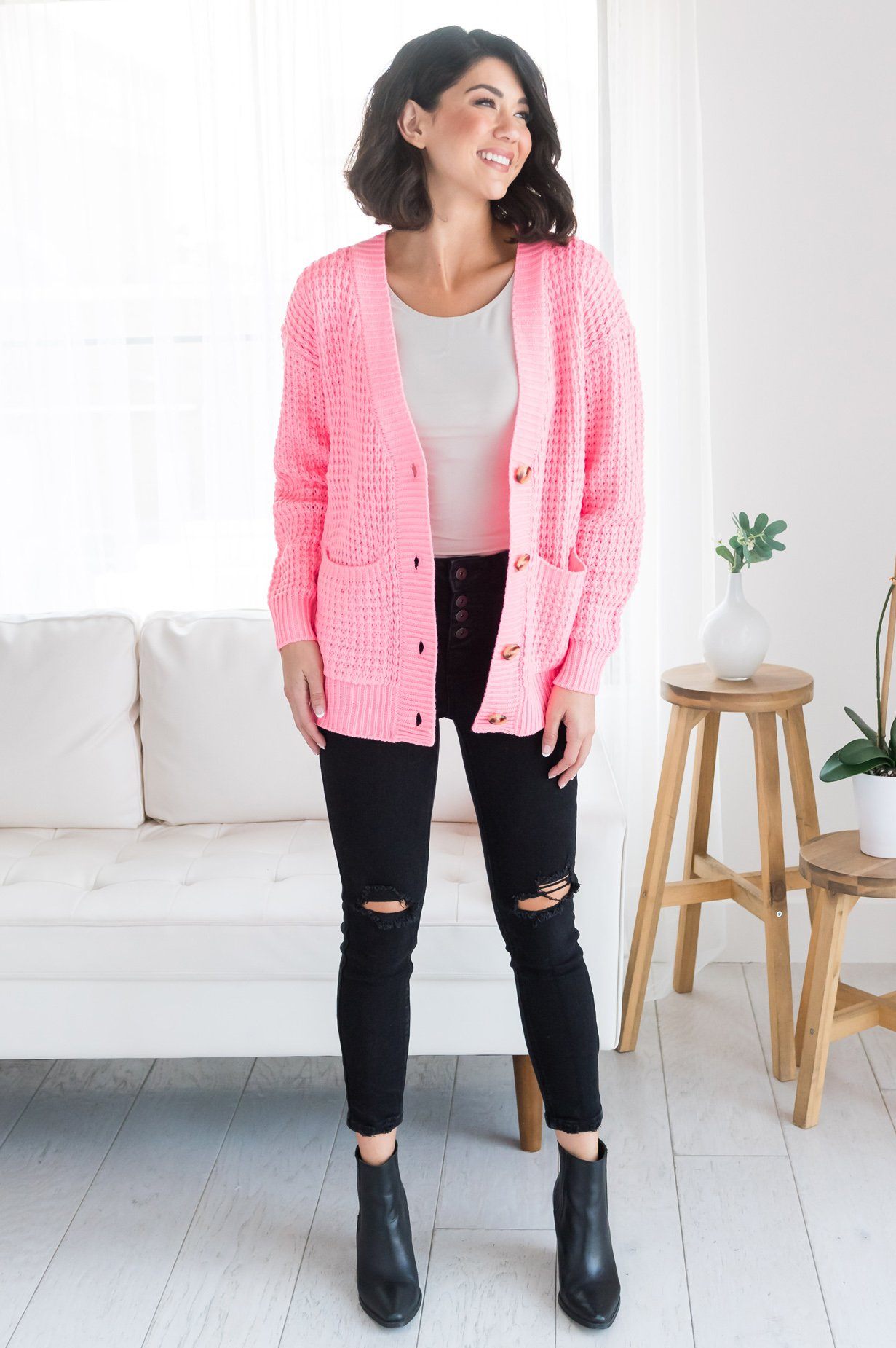 Autumn is Calling Button Up Cardigan Modest Dresses vendor-unknown 