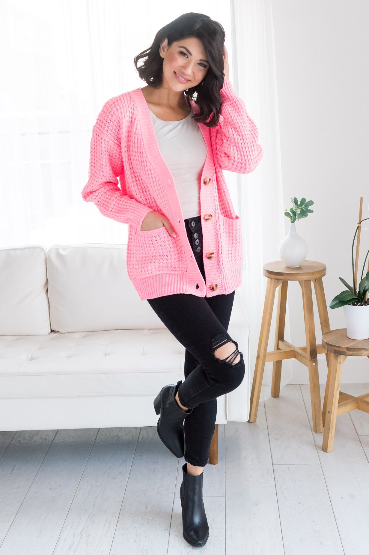 Autumn is Calling Button Up Cardigan Modest Dresses vendor-unknown 