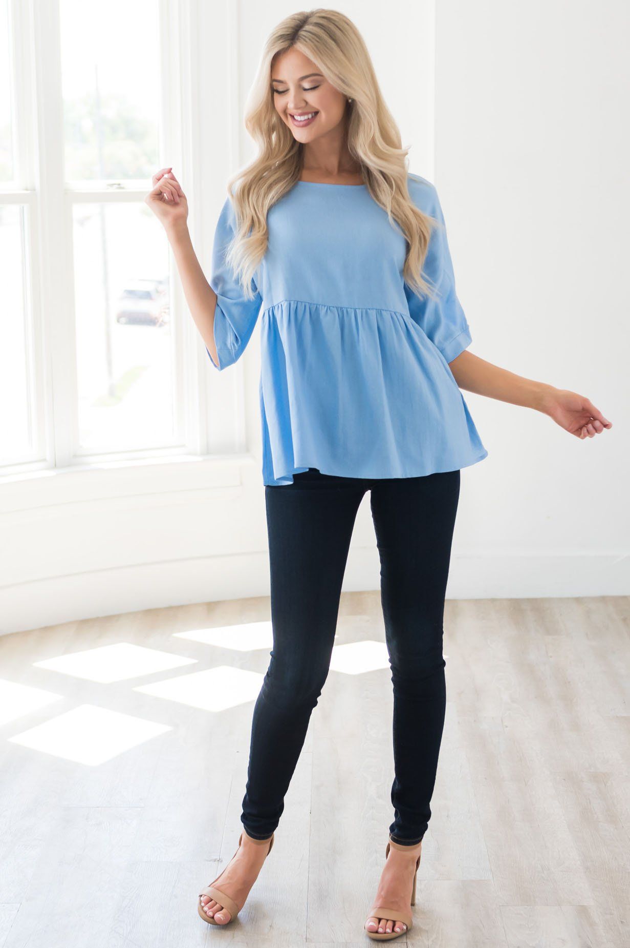 Amazing Views Modest Blouse Tops vendor-unknown 