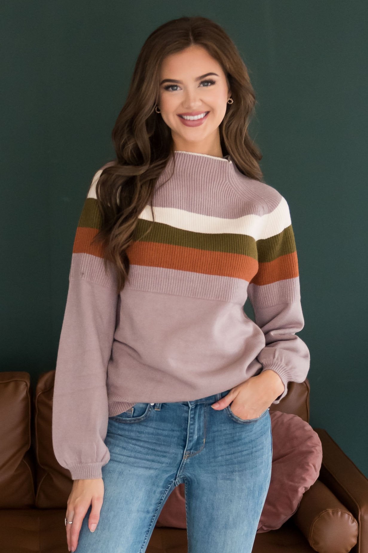 Dreamy Days Modest Sweater Tops vendor-unknown 