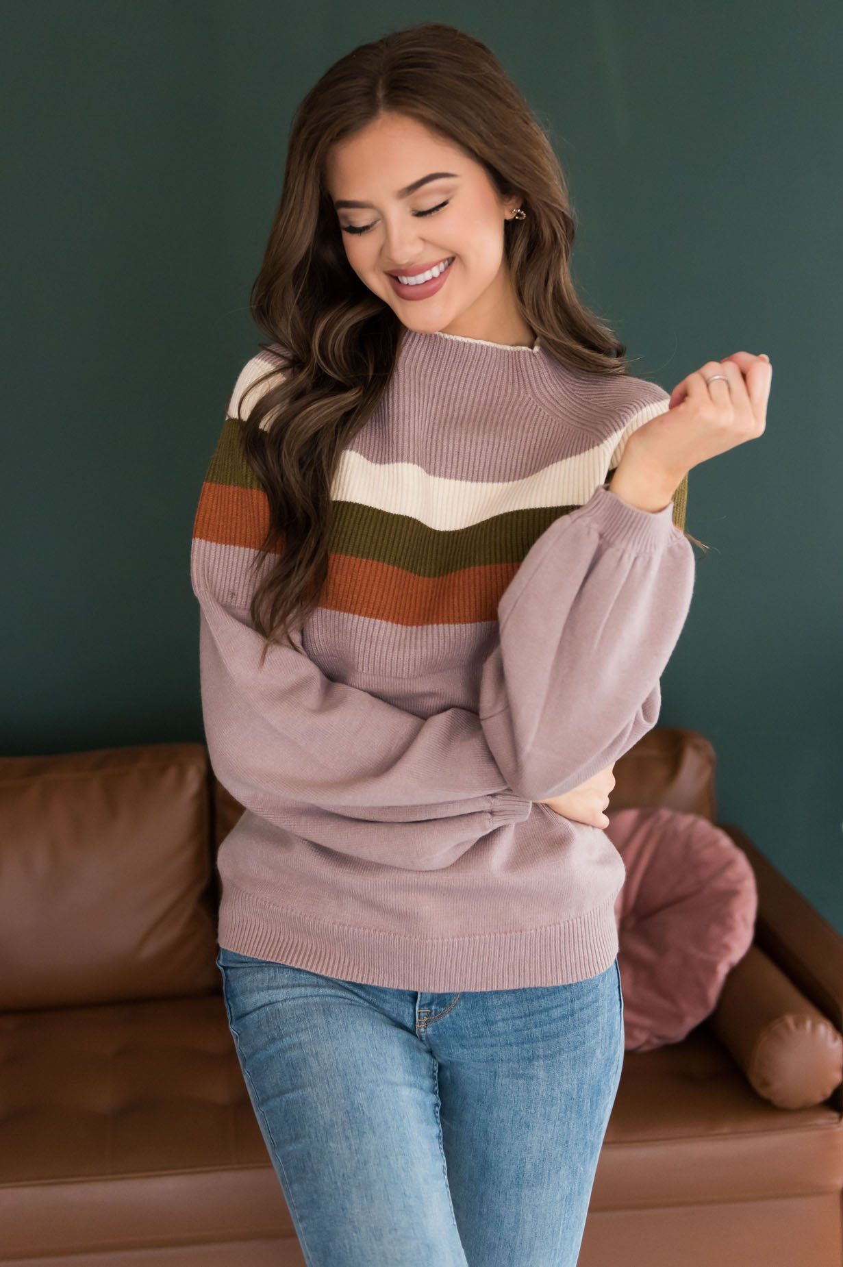 Dreamy Days Modest Sweater Tops vendor-unknown 
